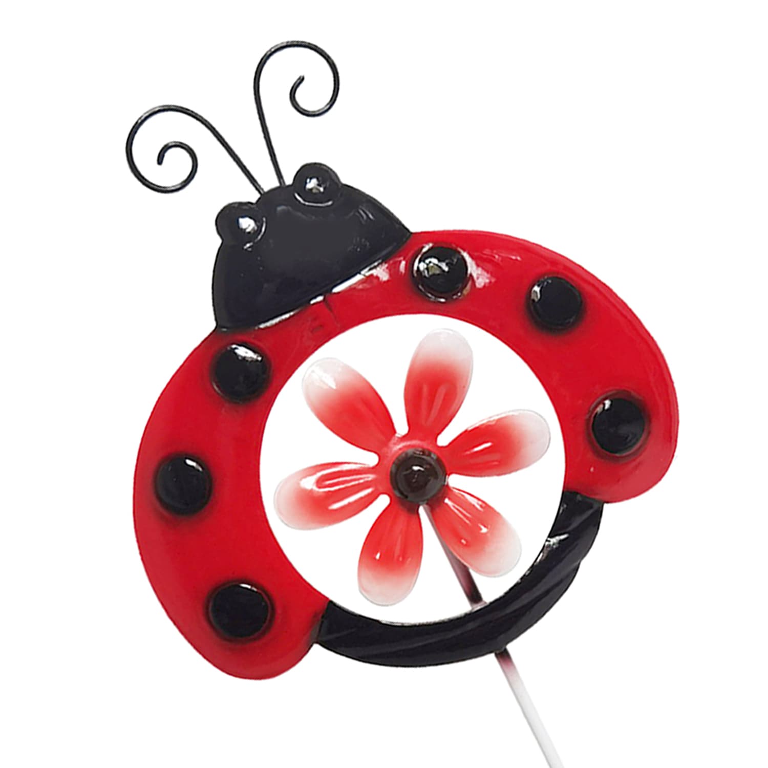 Ladybug With Windmill Yard Pick, 21"