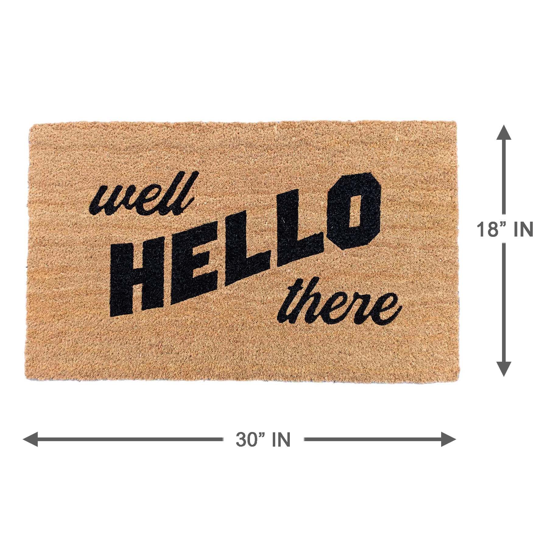 Well Hello There Coir Mat, 18x30