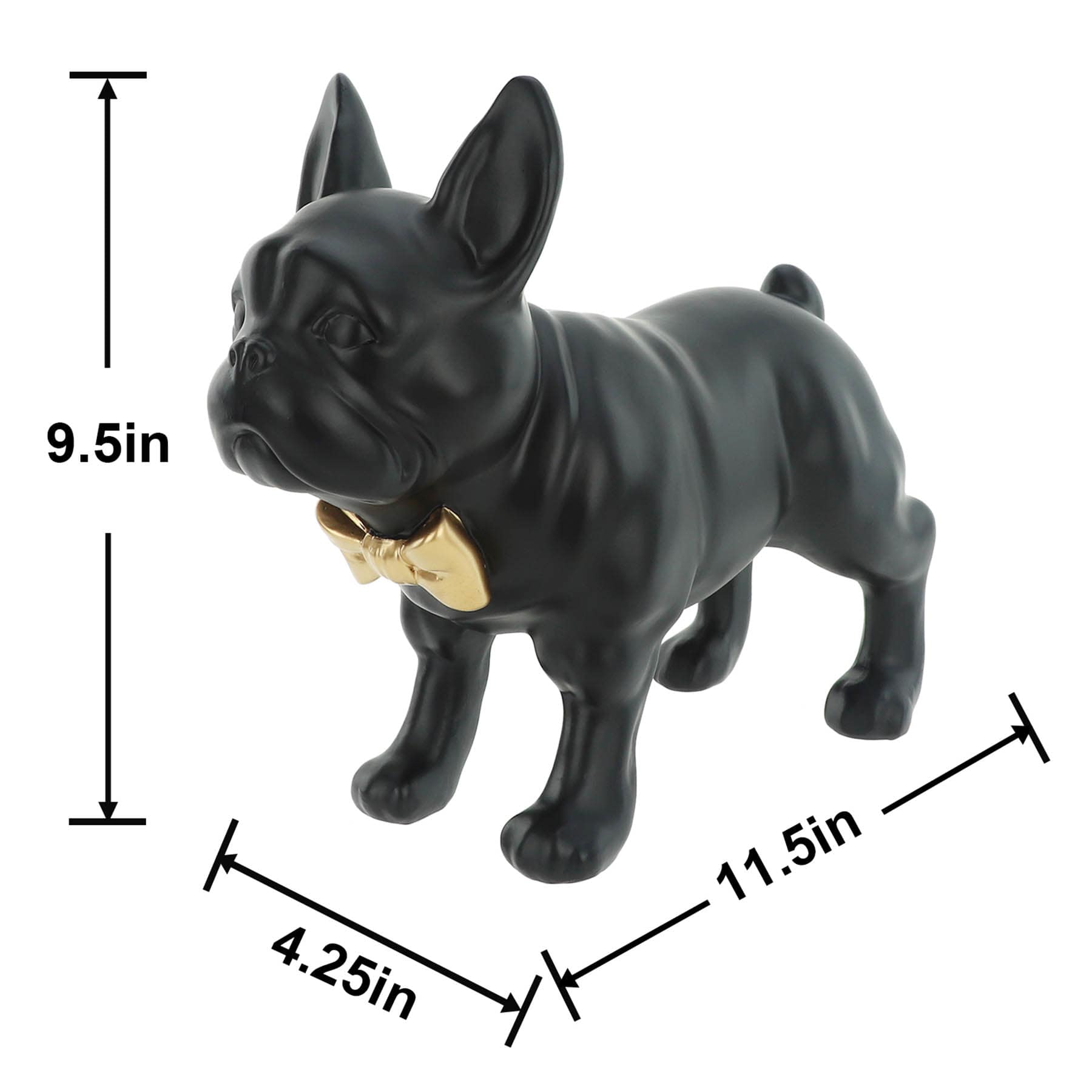 Crosby St. French Bulldog Outdoor Garden Statue, 12"
