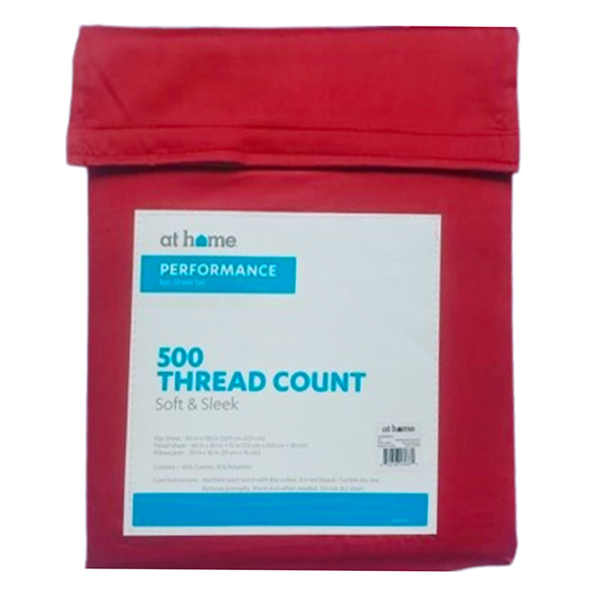 3-Piece Red 500 Thread Count Cotton Blend Sheet Set, Twin