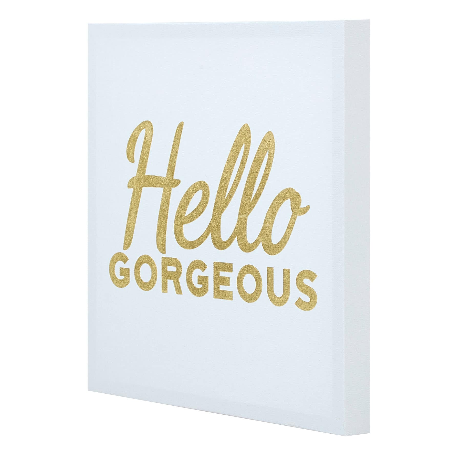 Hello Gorgeous Canvas Wall Sign, 12"