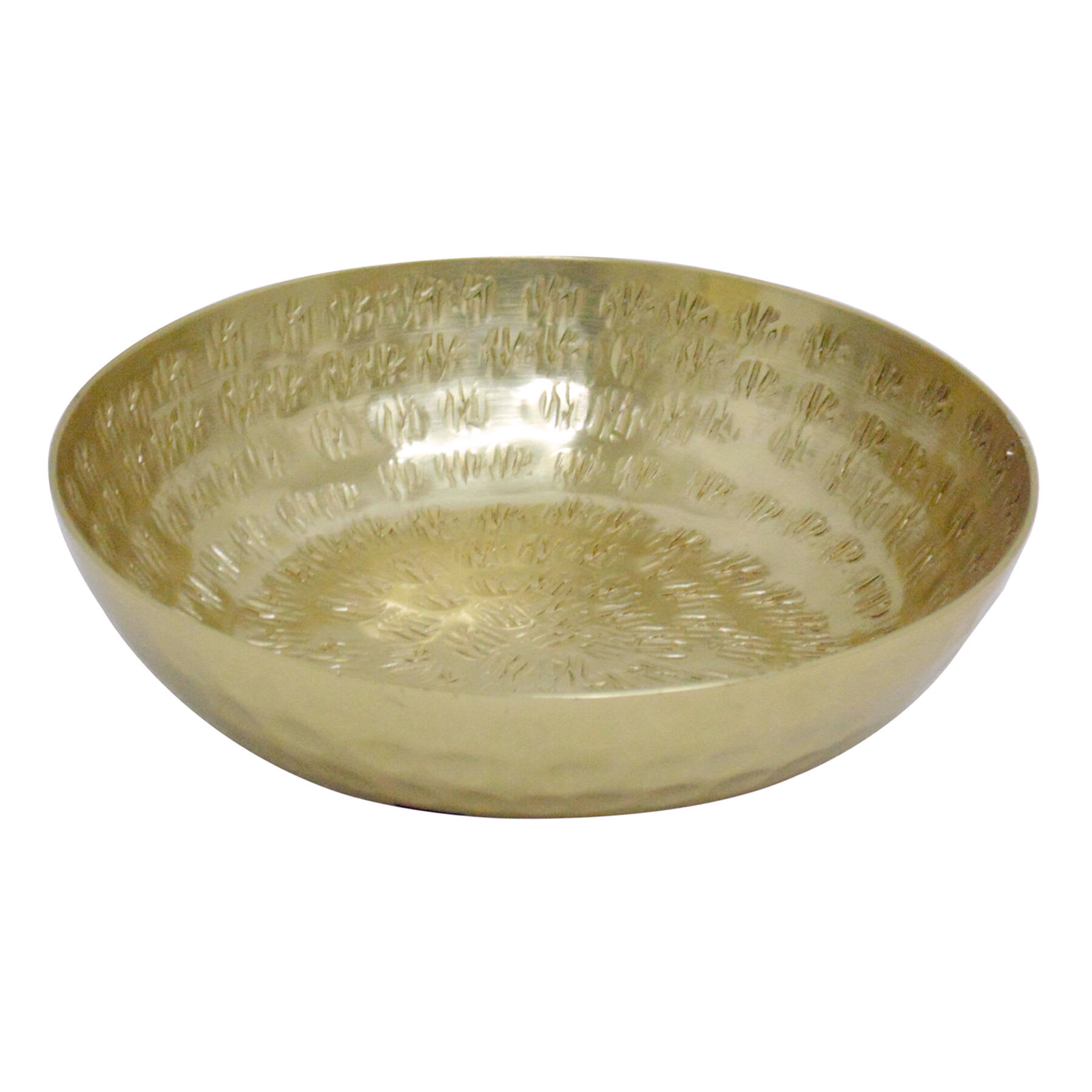 Gold Embossed & Hammered Aluminum Bowl, 6"