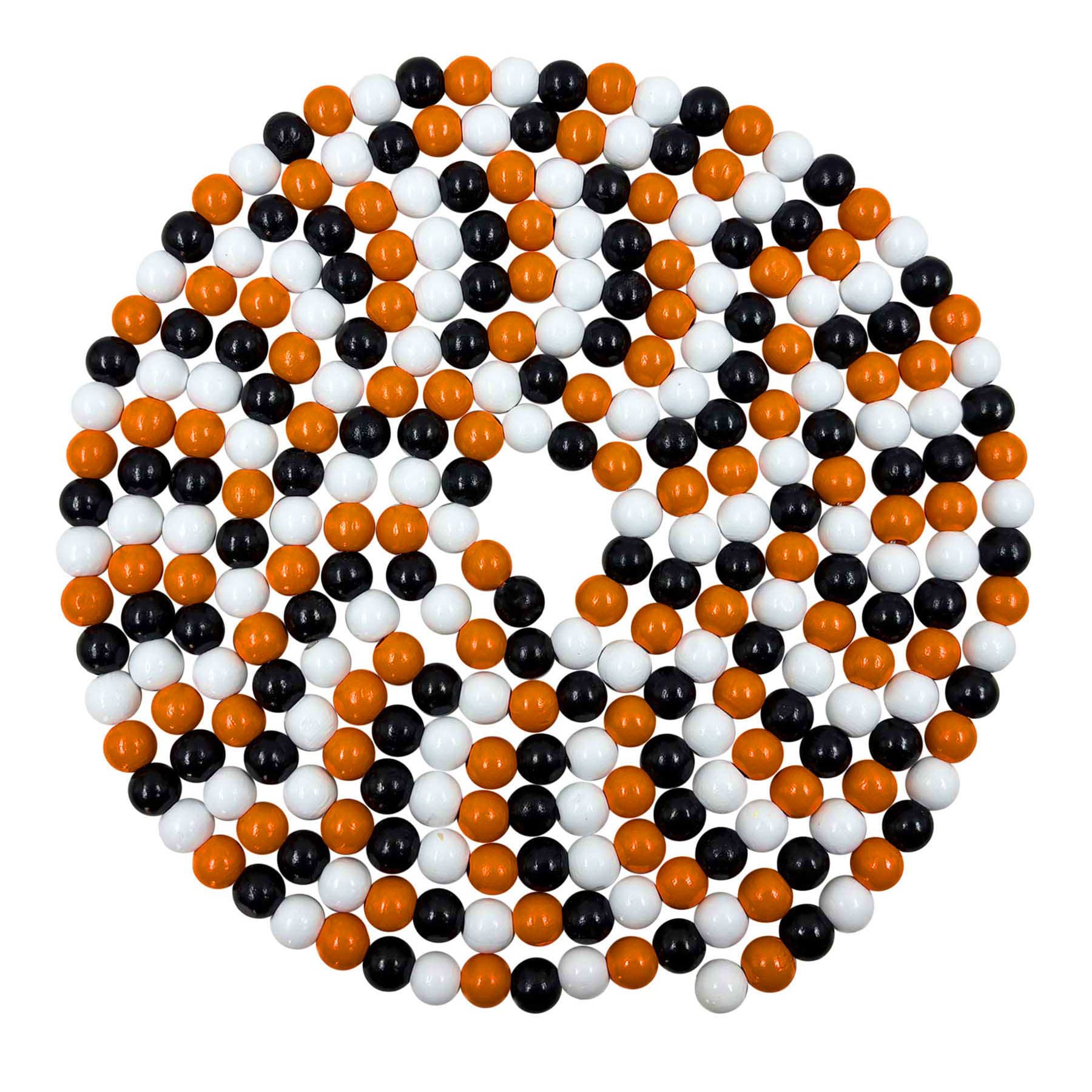 Halloween Multicolor Wood Bead Garland, 144"