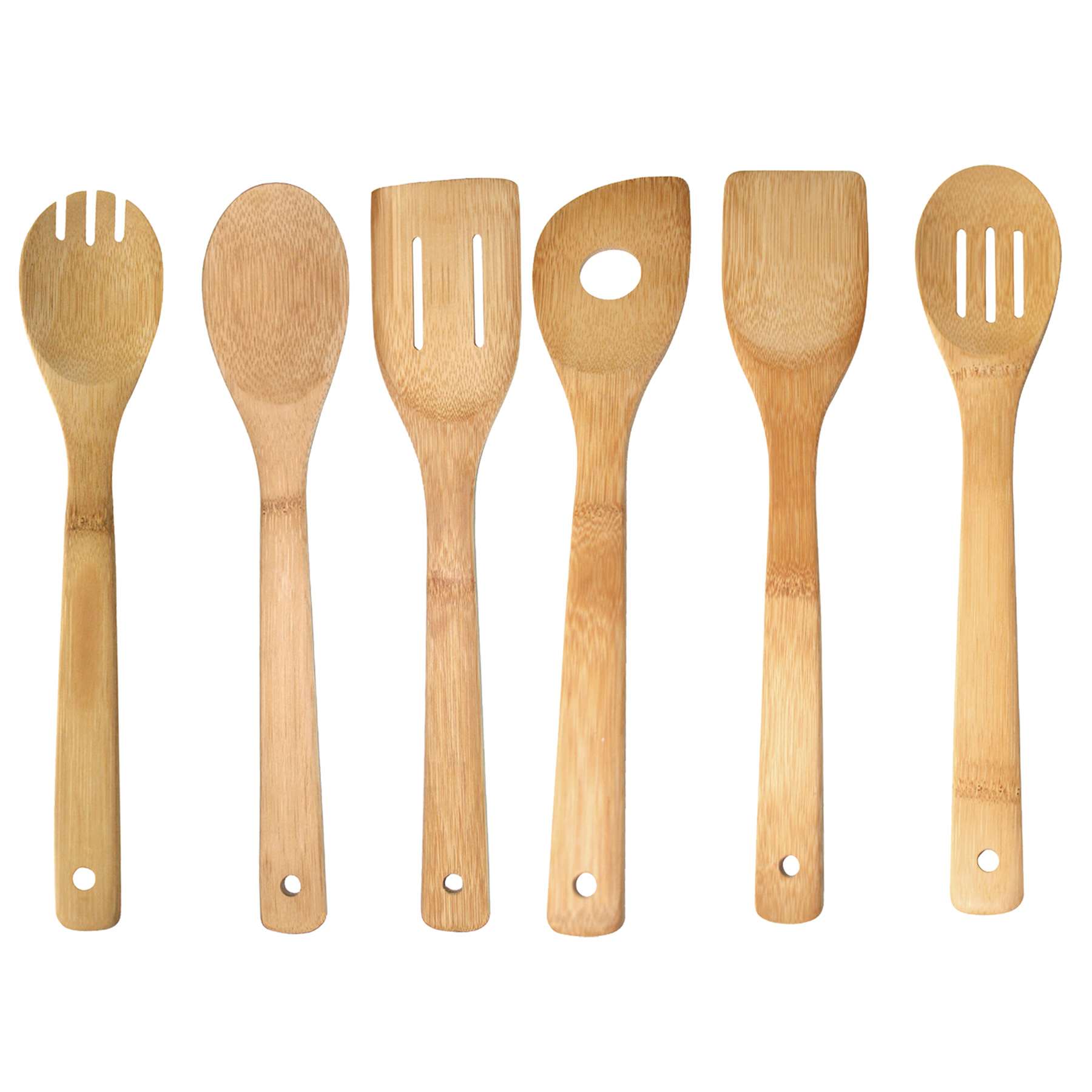 6-Piece Bamboo Kitchen Tool Set