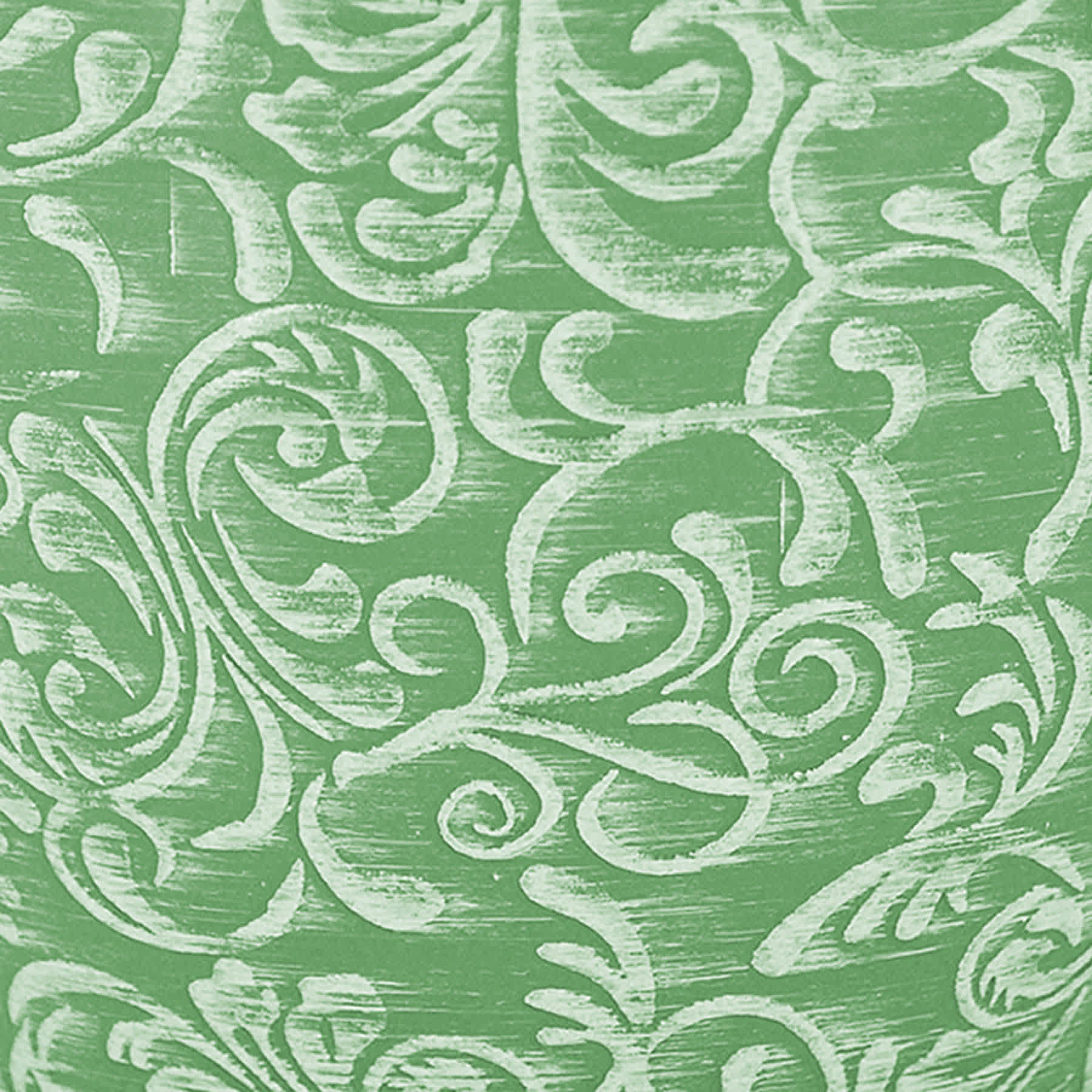 Providence Green & White Scroll Planter, 7"