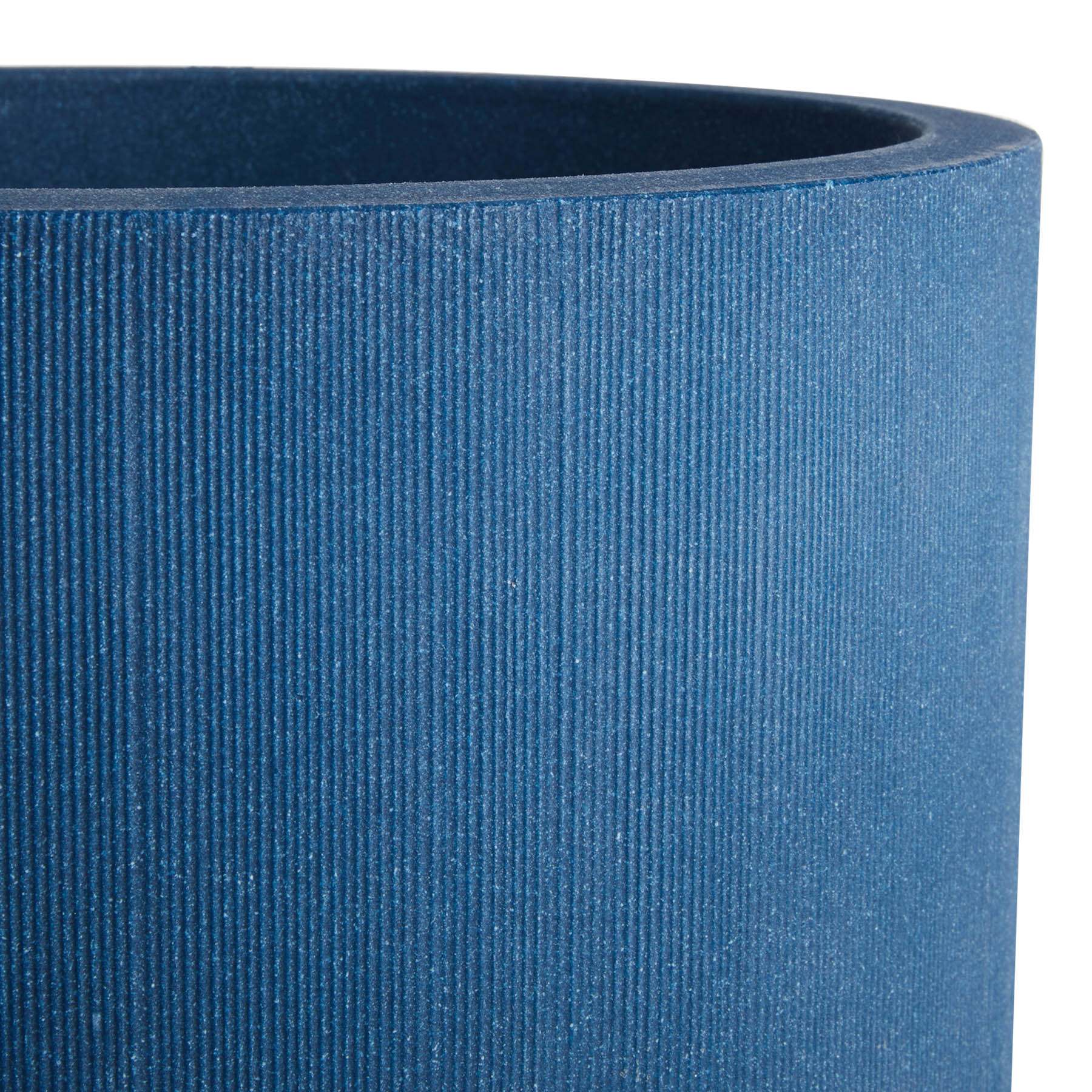 Japi Fringe Denim Tall Outdoor Planter, Large
