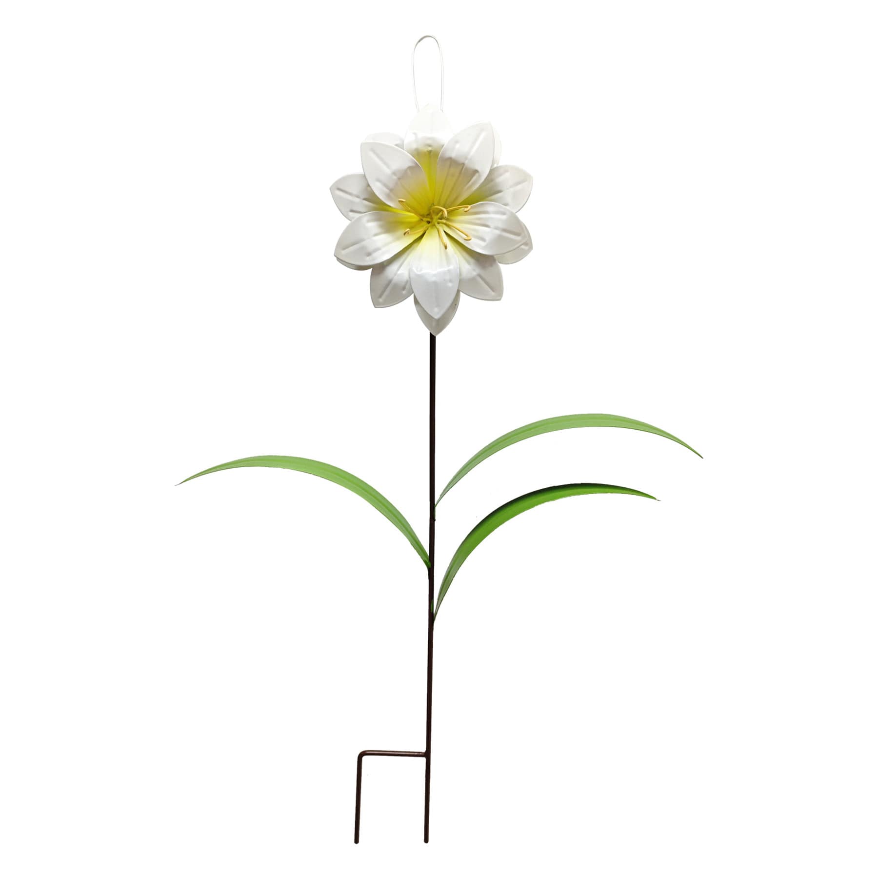 White Flower Yard Stake, 22"