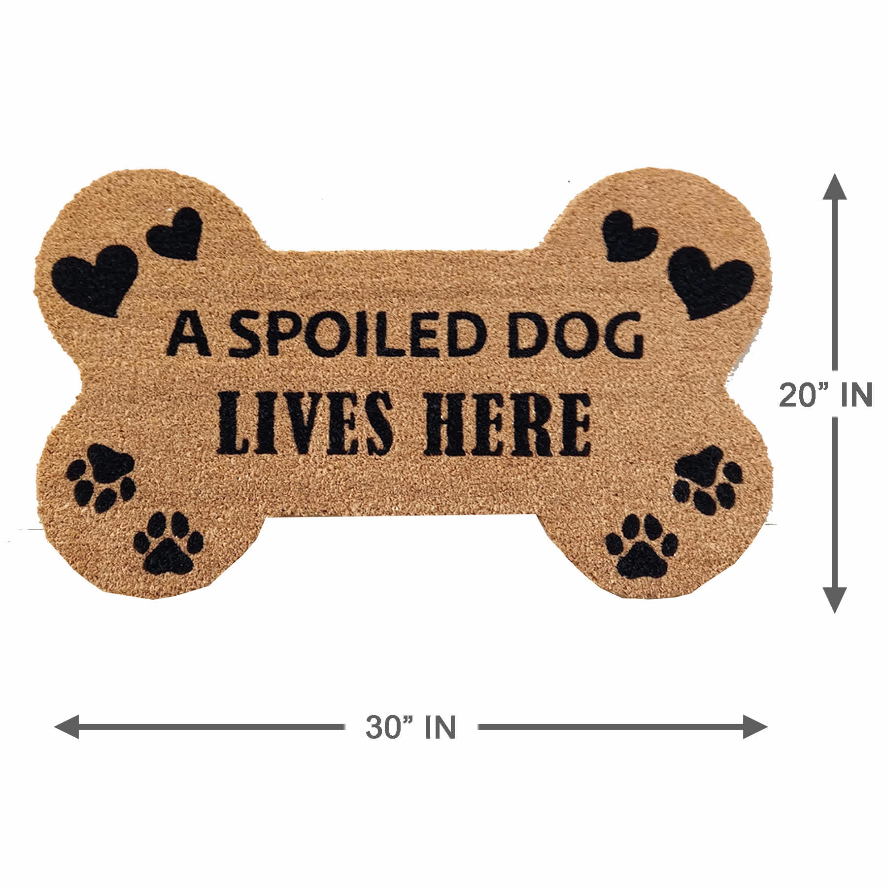 Spoiled Dog Printed Coir Mat, 18x30
