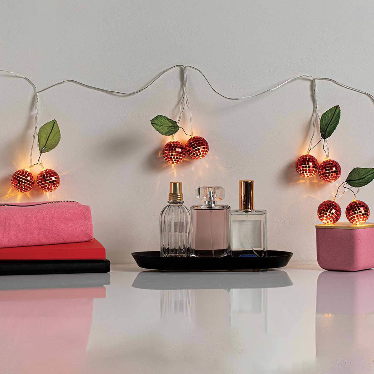10-Count Disco Cherry String Lights, 5.5"