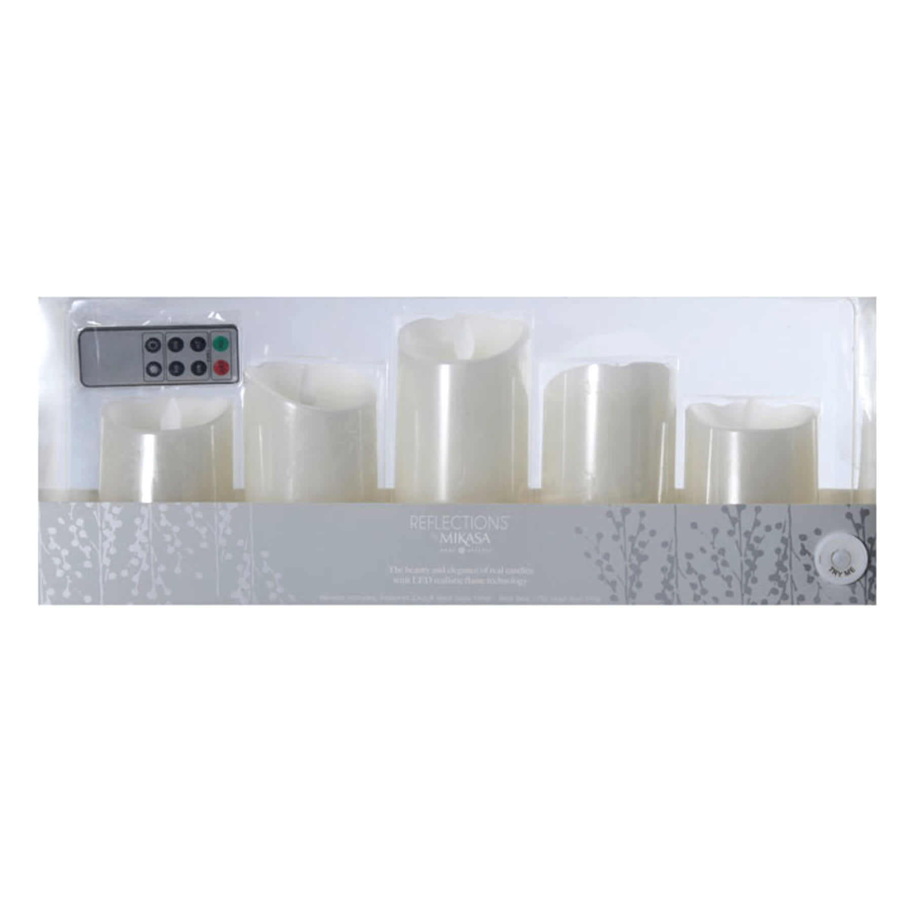 5-Piece Realistic White LED Candle Set