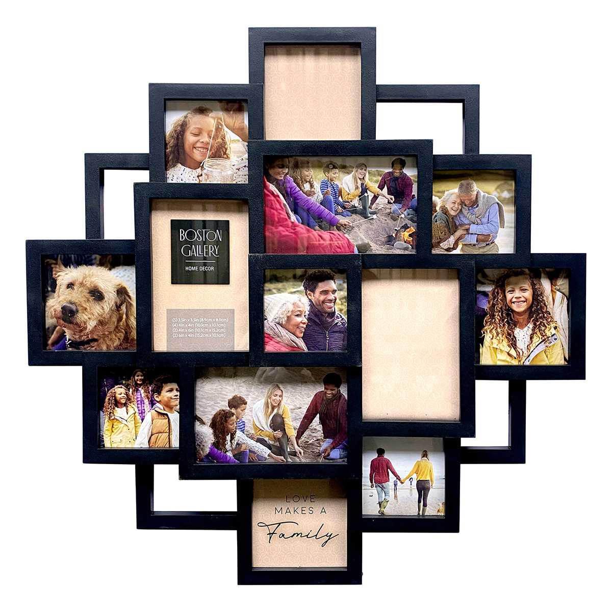 13-Opening Black Collage Wall Frame, 20"