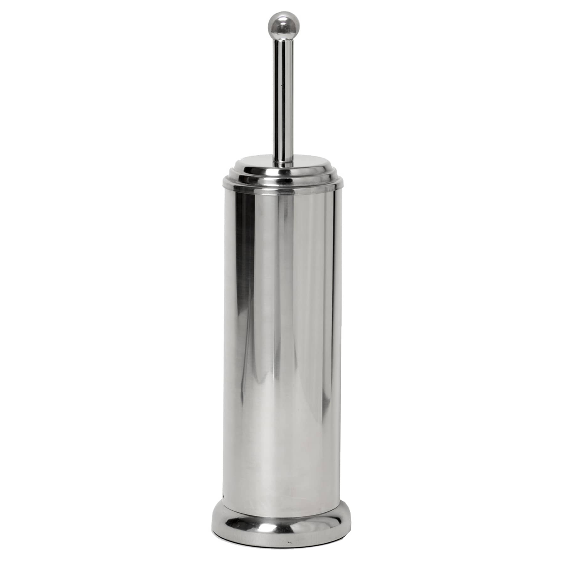 Ridged Chrome Metal Toilet Bowl Brush