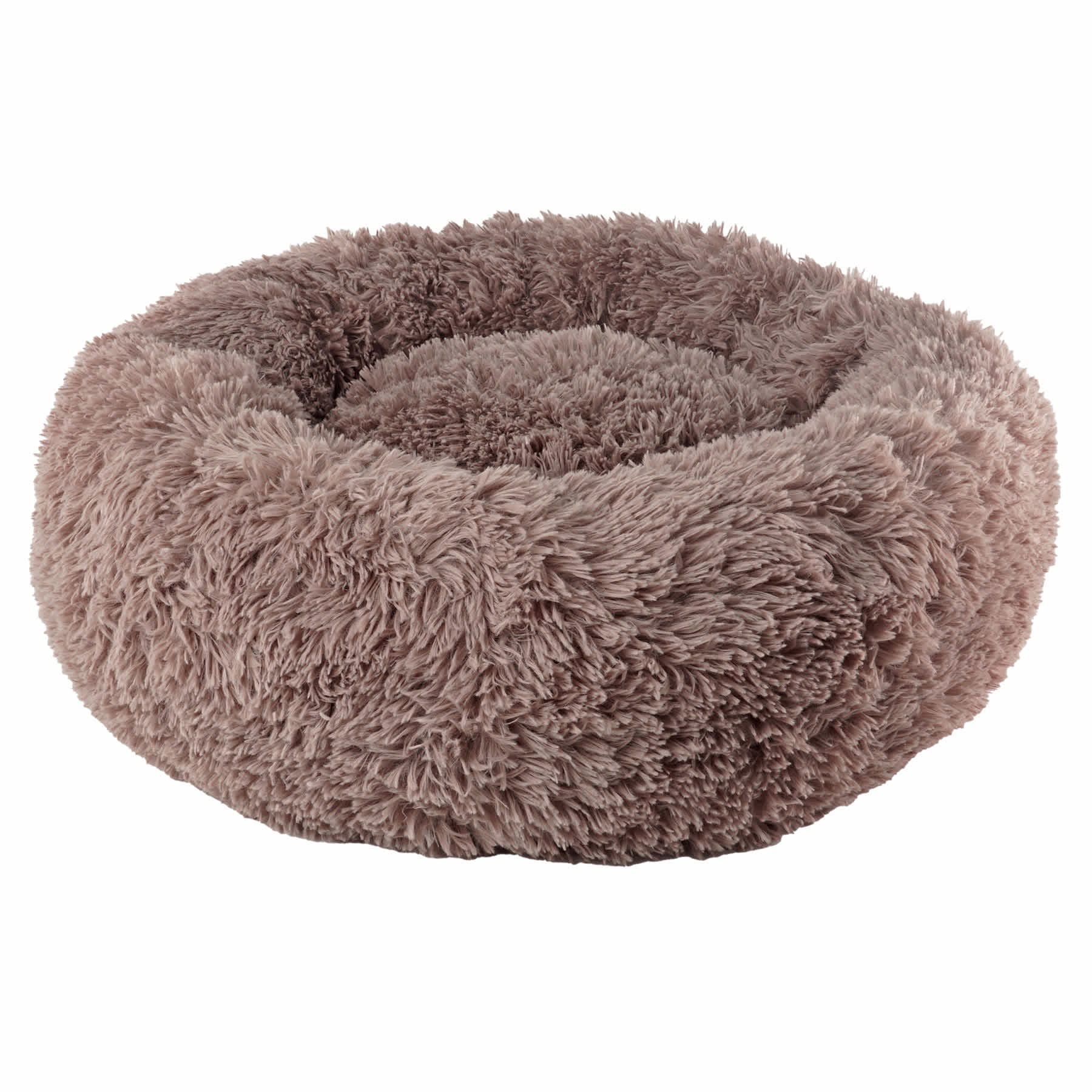 Round Taupe Eyelash Pet Cuddler, 23"