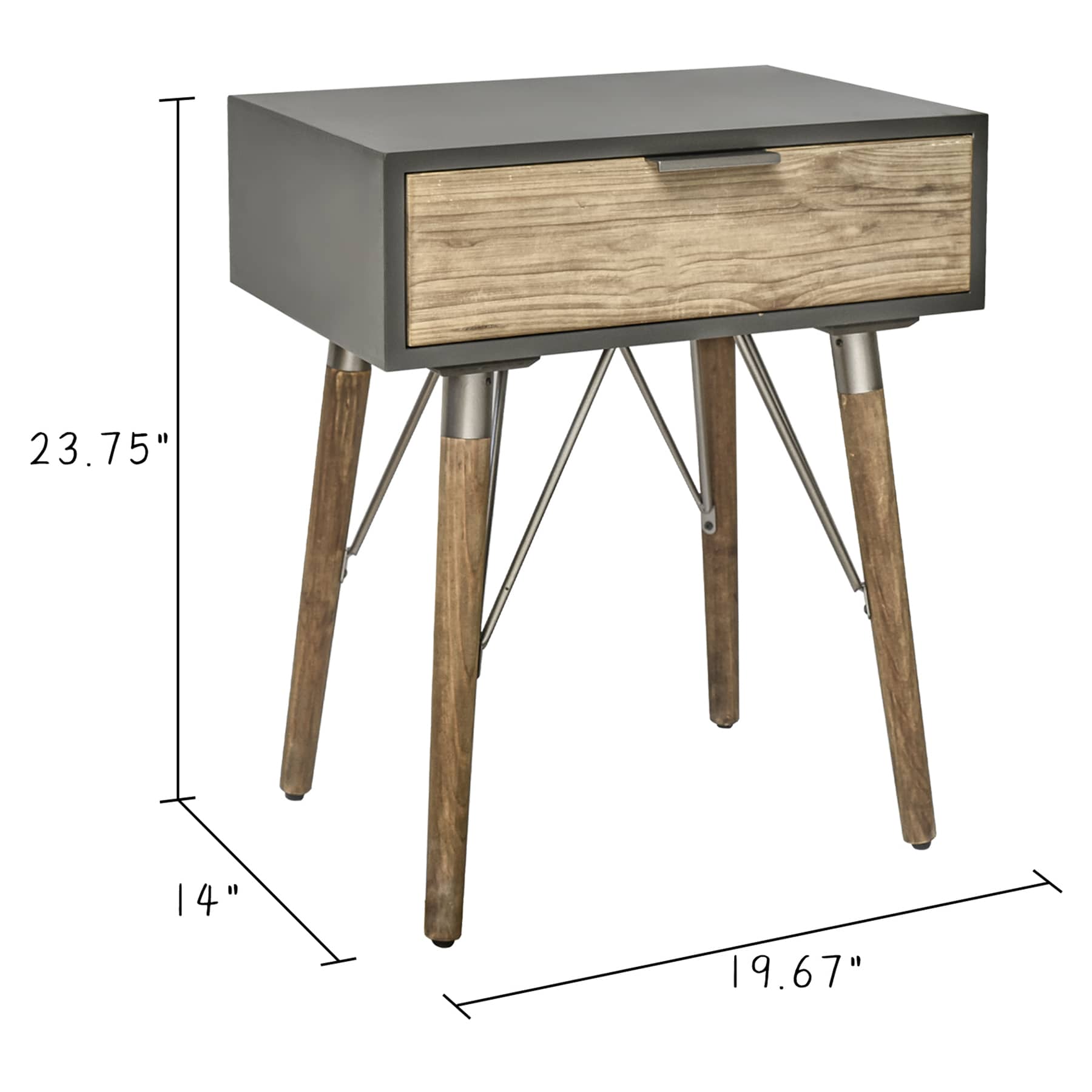 Jax Wood & Metal Accent Table