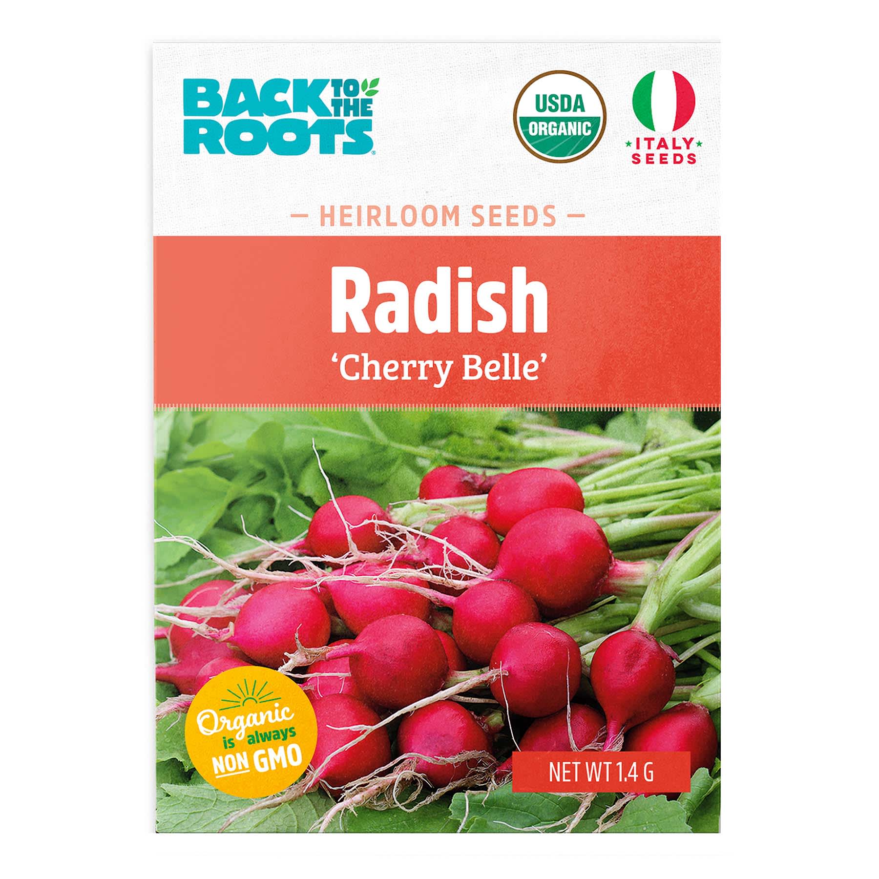 Back to Roots Heirloom Seeds, Radish Cherry Belle