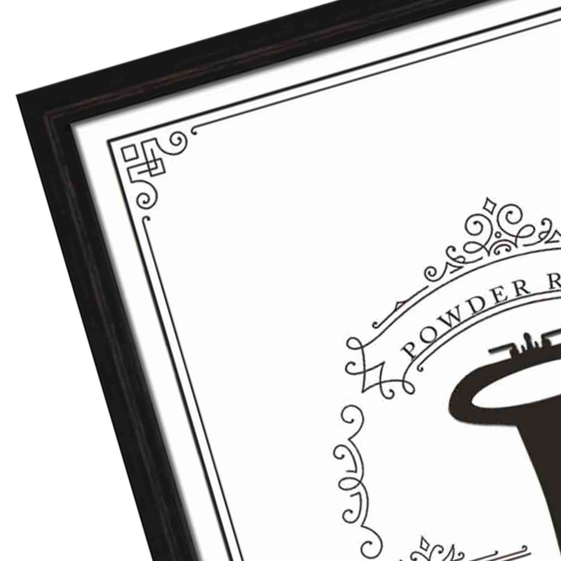 Framed Powder Room Wall Art, 11x14