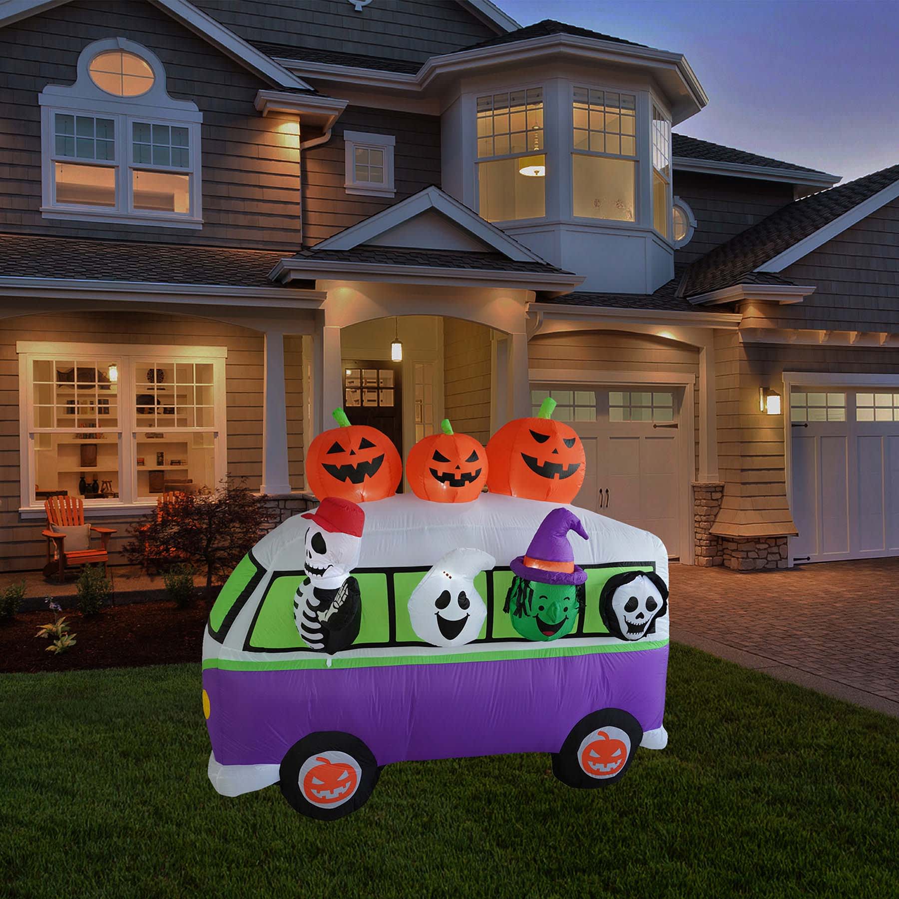 Halloween Bus Inflatable, 7' Wide