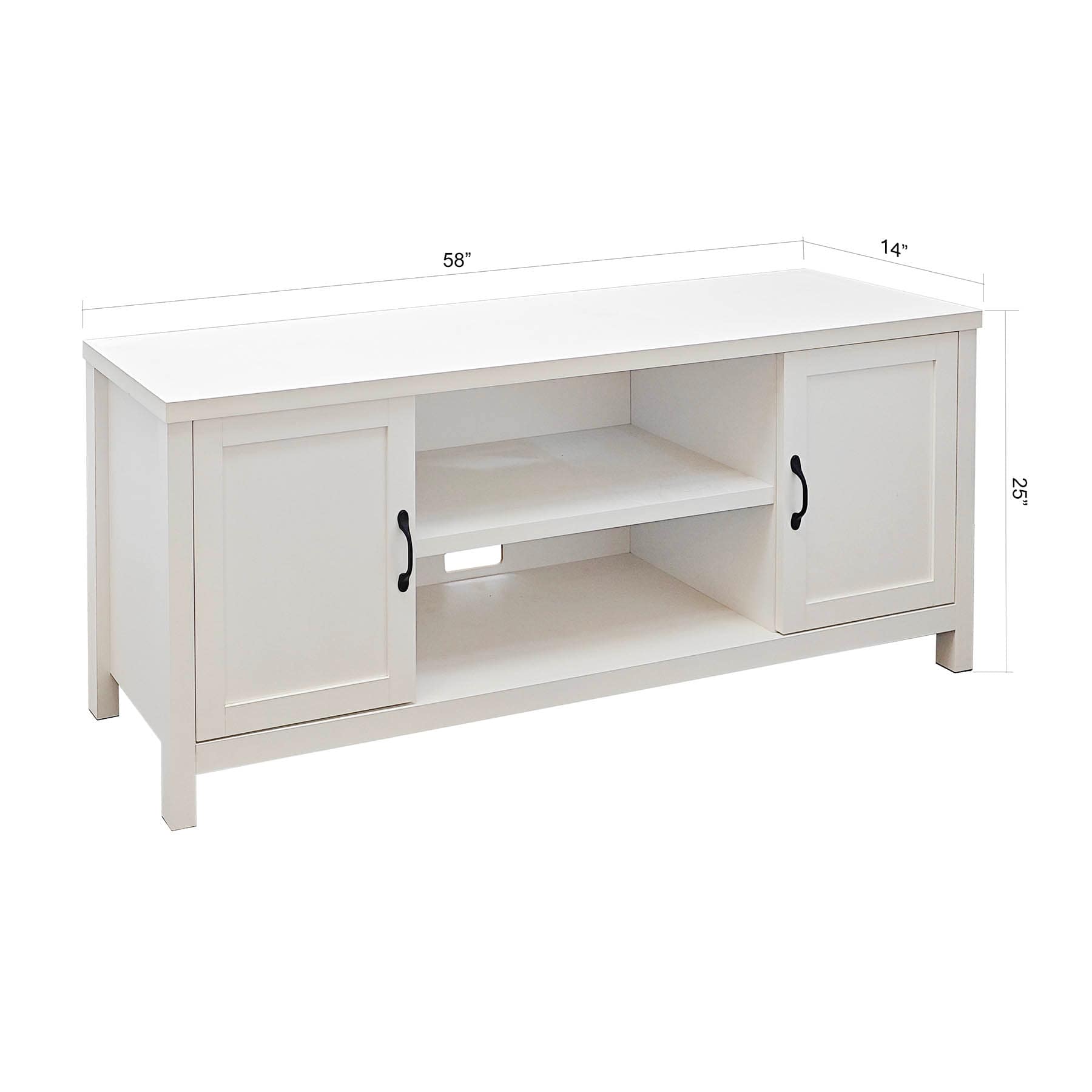 Lauren Media Cabinet - White