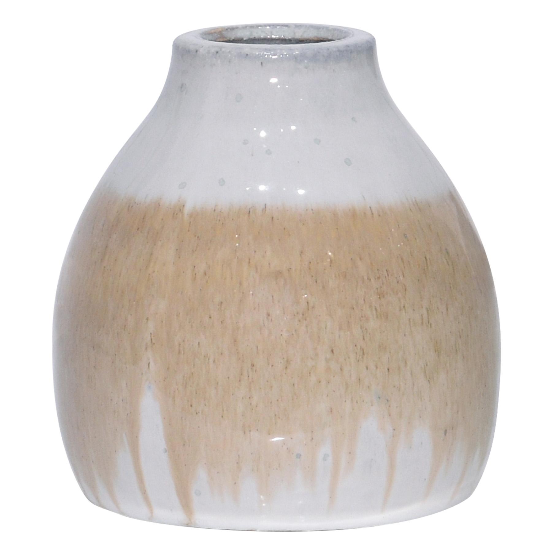 Latte Ceramic Vase, 5"