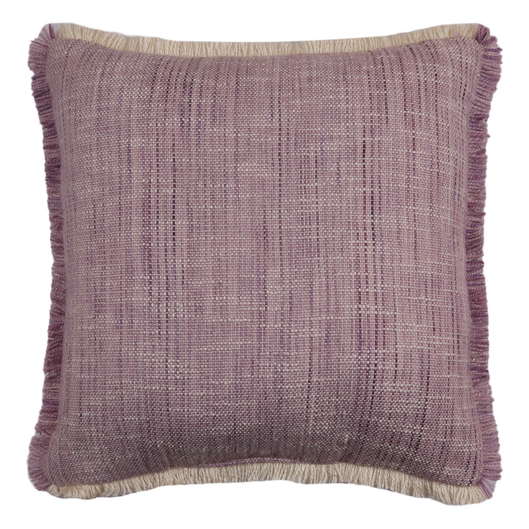 Providence Lavender Solid Woven with Fringe Outdoor Throw Pillow, 18"