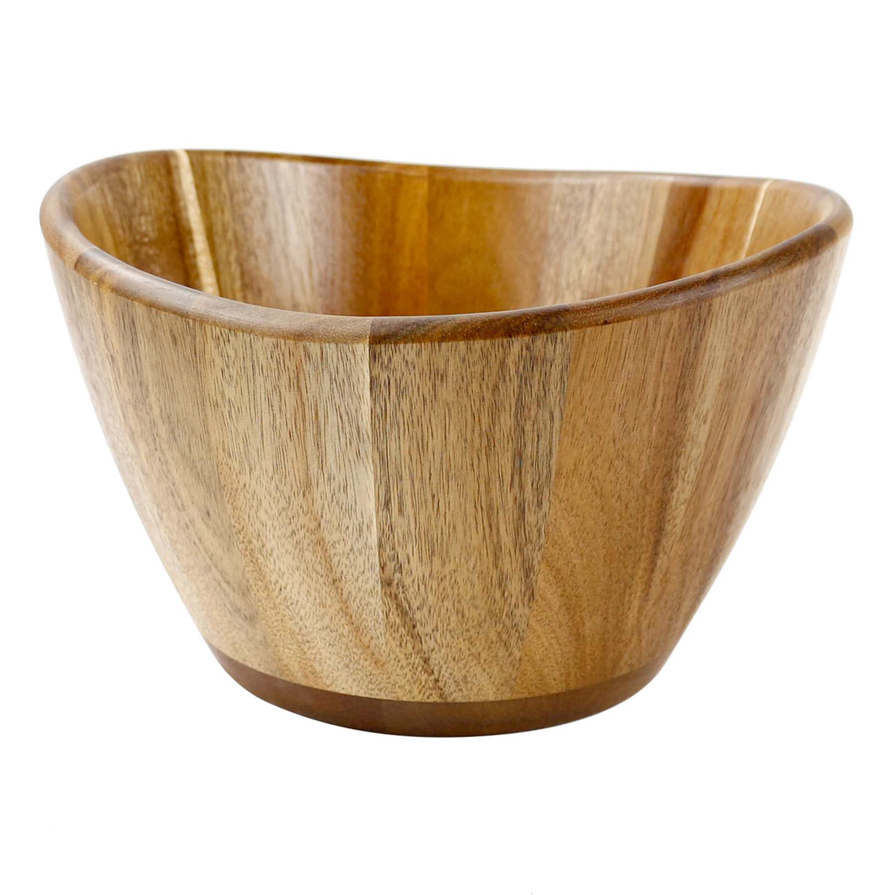 Wooden Asymmetrical Shaped Bowl, 9.2"