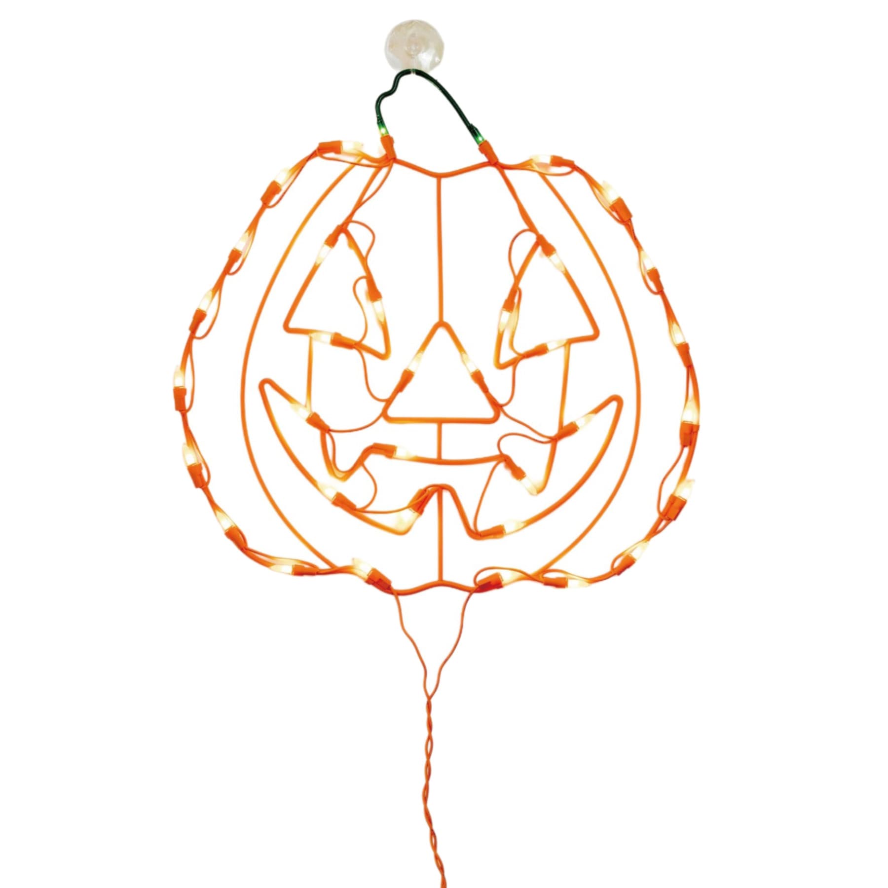 Pre-Lit Jack-o'-lantern Window Light, 16"