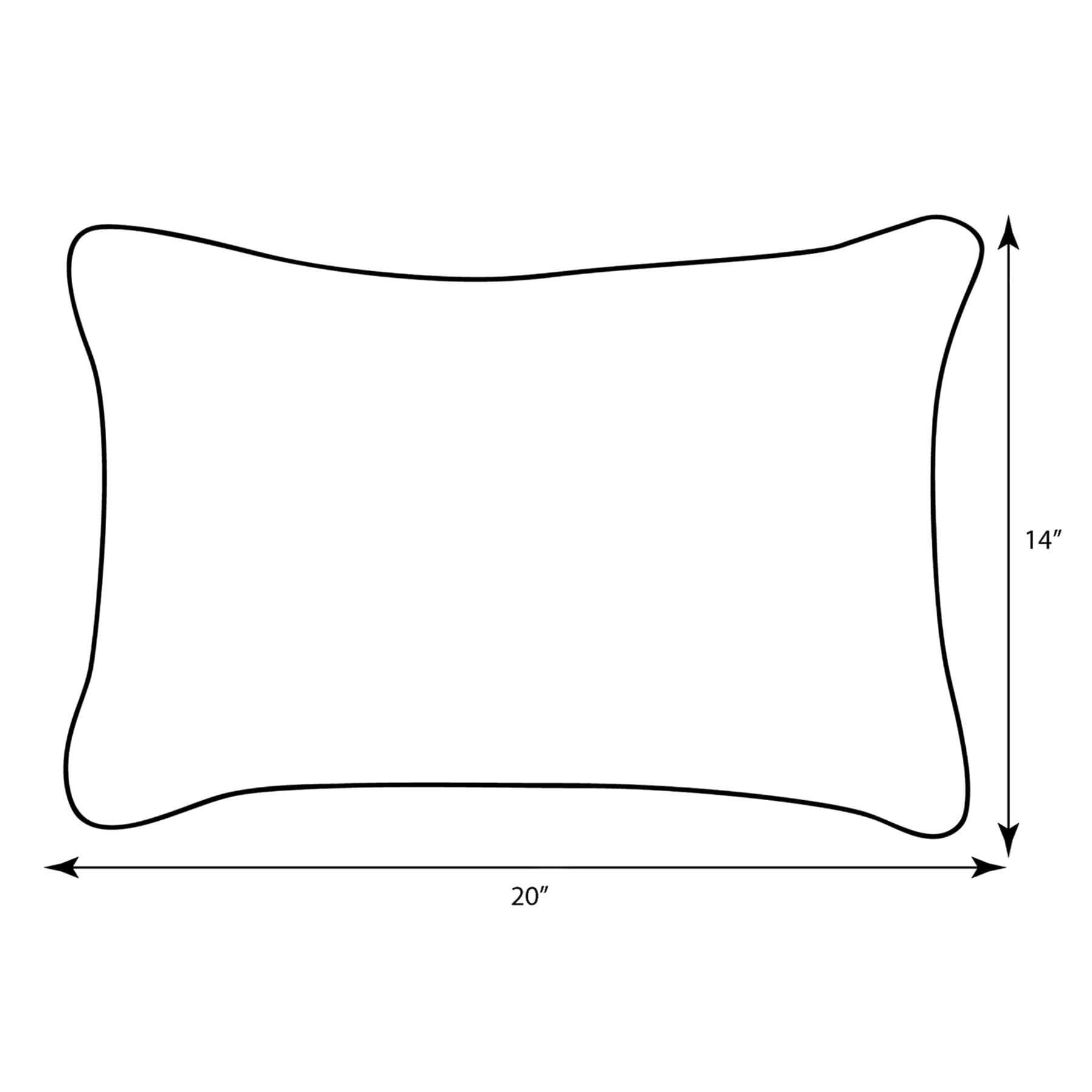 Found & Fable Ahoy Outdoor Lumbar Throw Pillow, 14x20