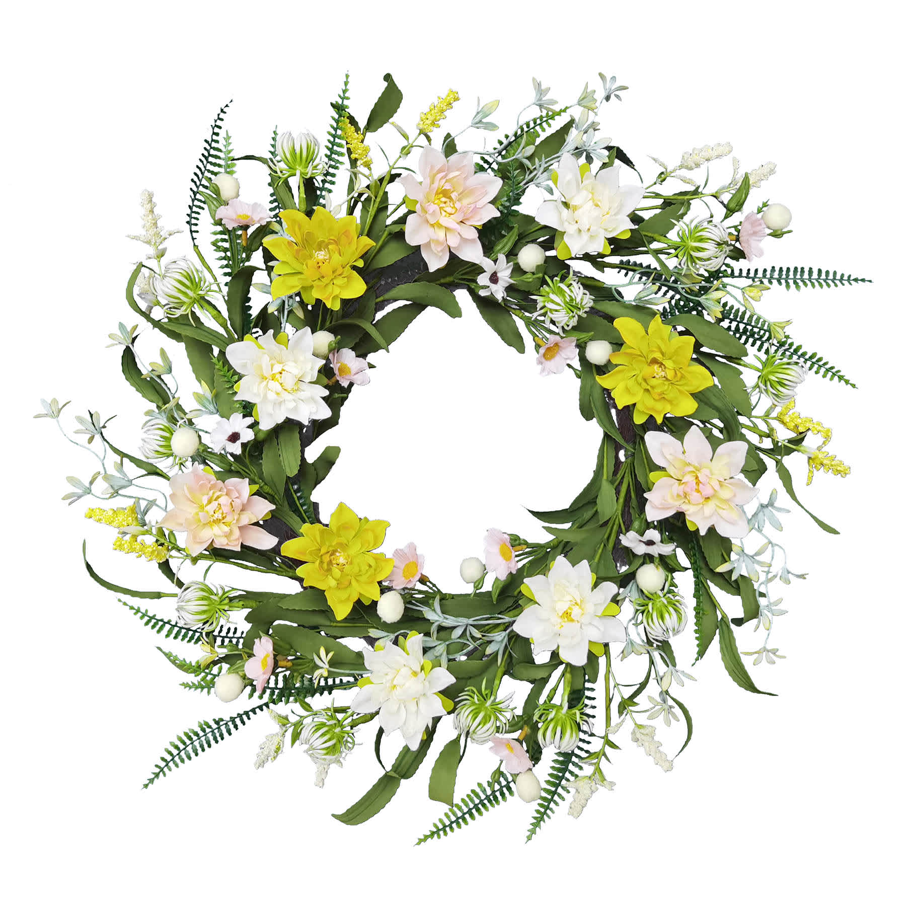 Mixed Wildflower Floral Wreath, 20"