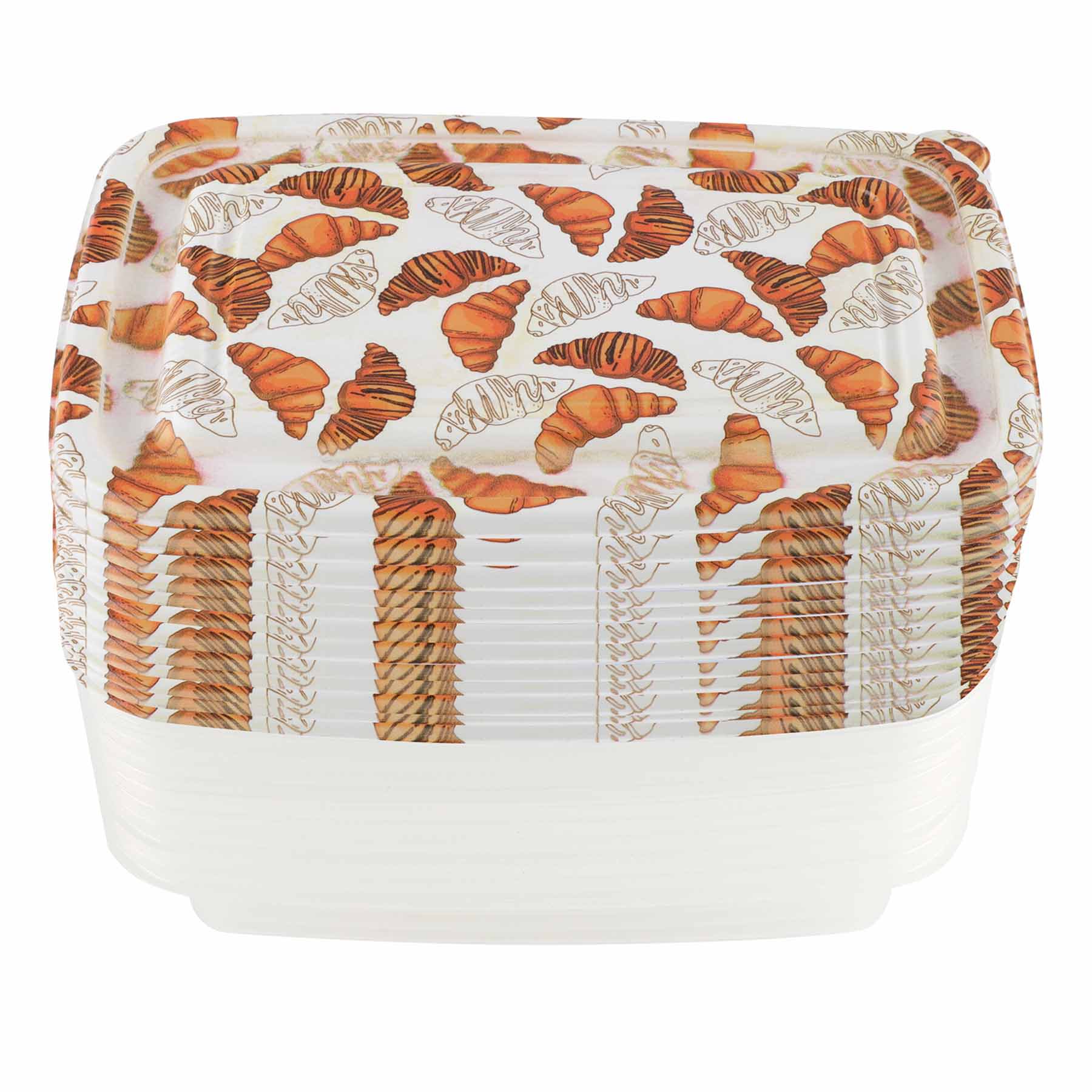 20PC CROISSANTS RECTANGLE FOOD STORAGE SET