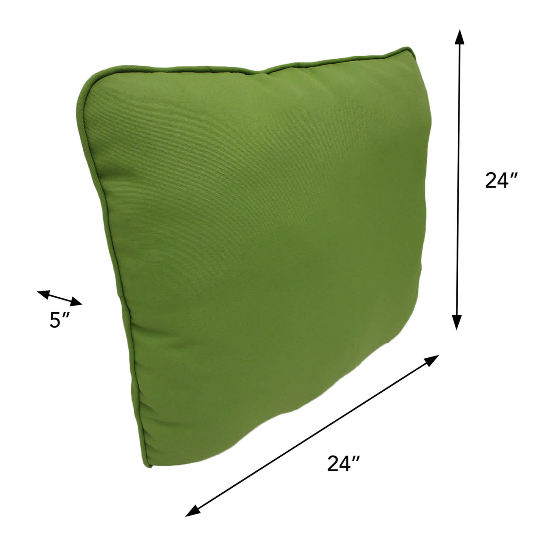 Lime Green Canvas Outdoor Back Cushion