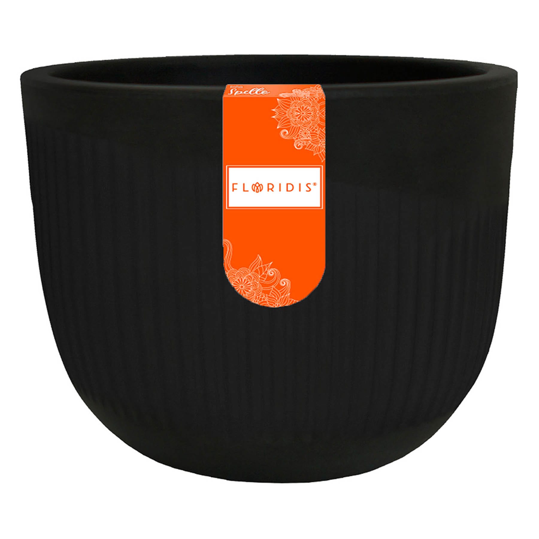 Spello Rischio Black Outdoor Planter, Medium