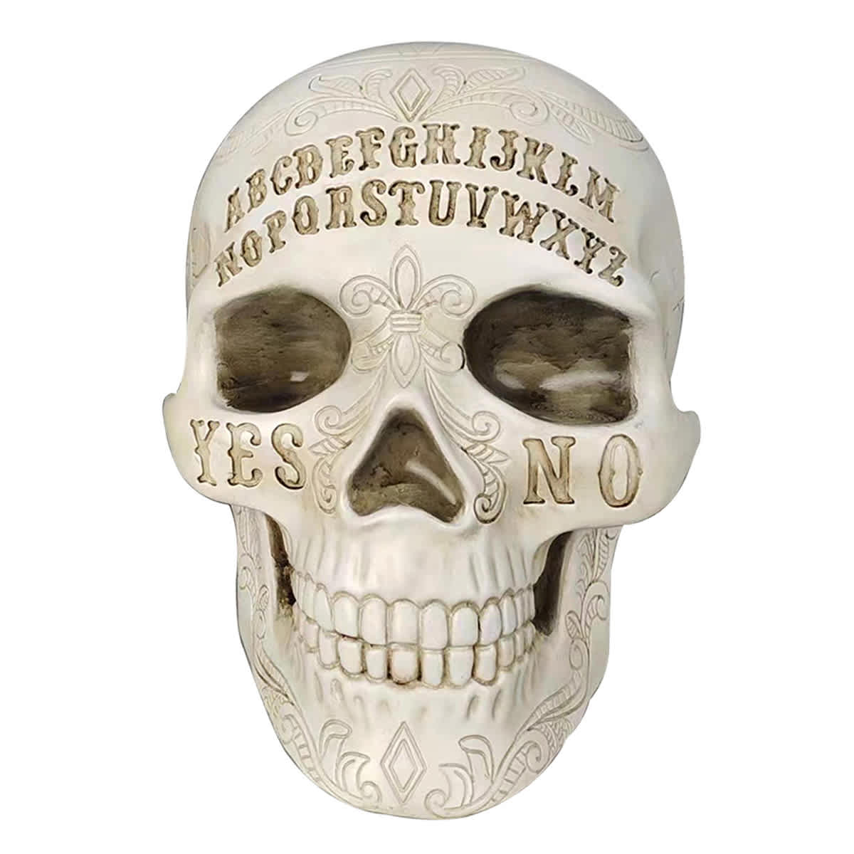 Spellbound Halloween Ouija Skull, 6"