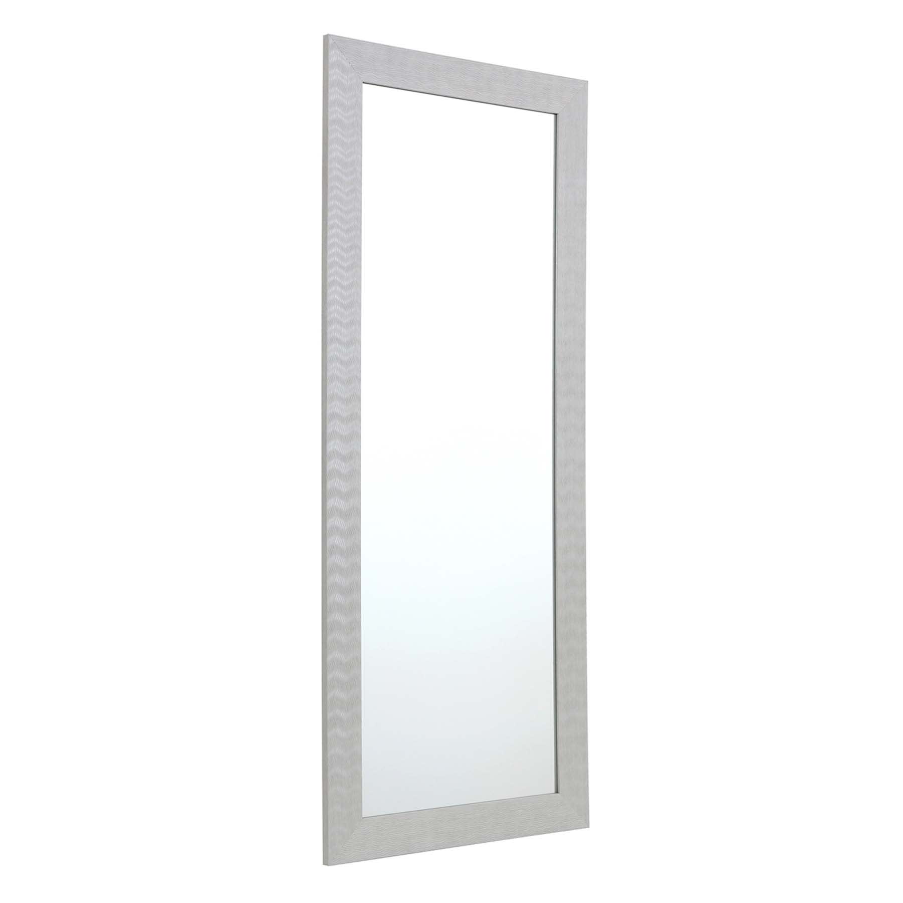 Light Grey Ripple Leaner Mirror, 24x58