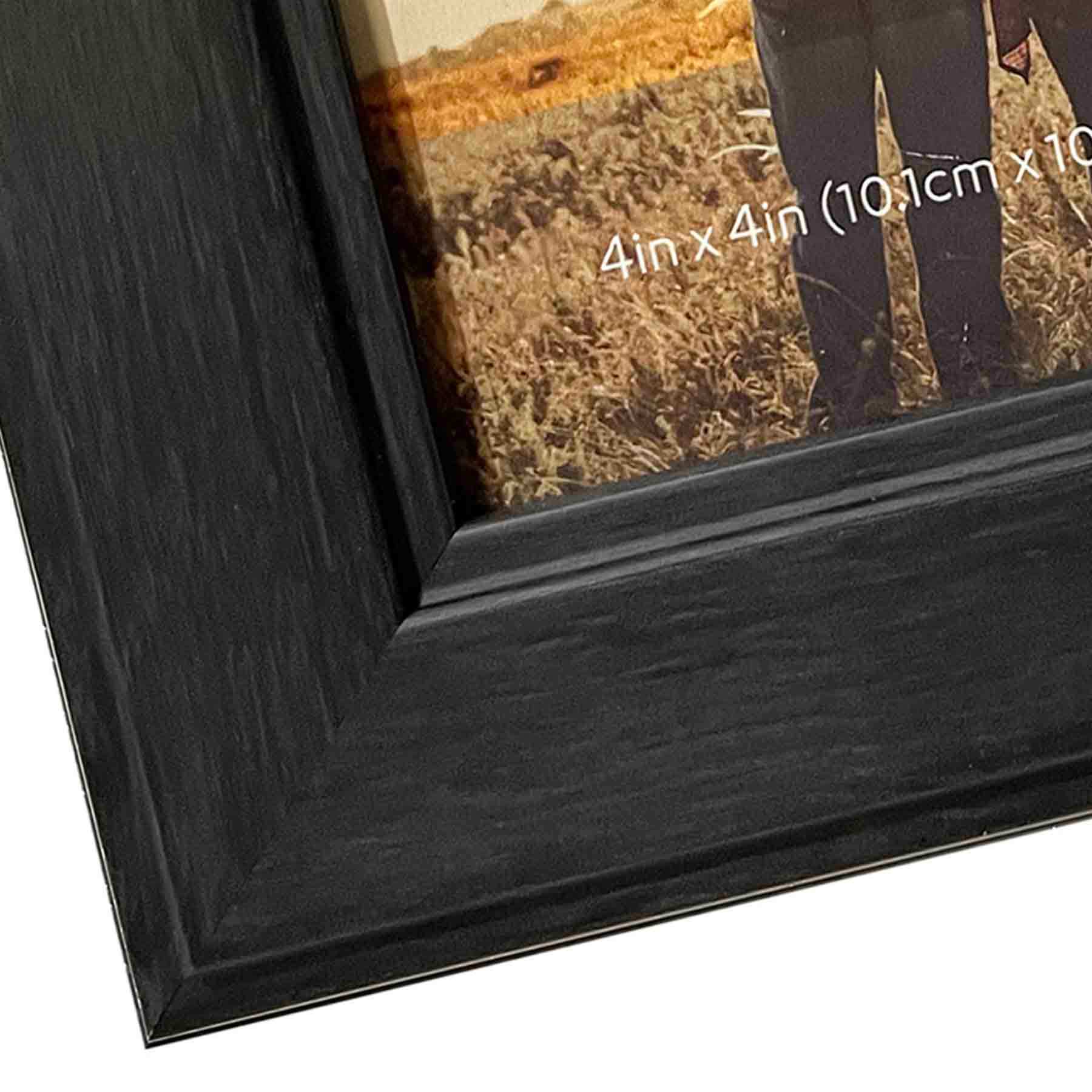 Barnwood Black Tabletop Picture Frame, 4x4