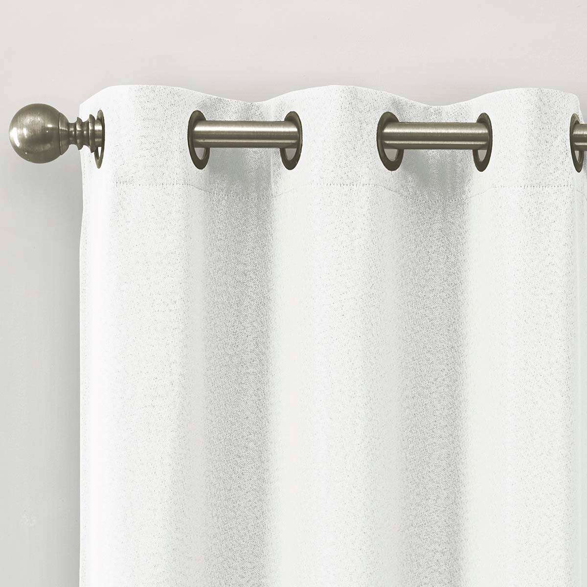 2-Pack White Blackout Grommet Curtain Panels, 84"