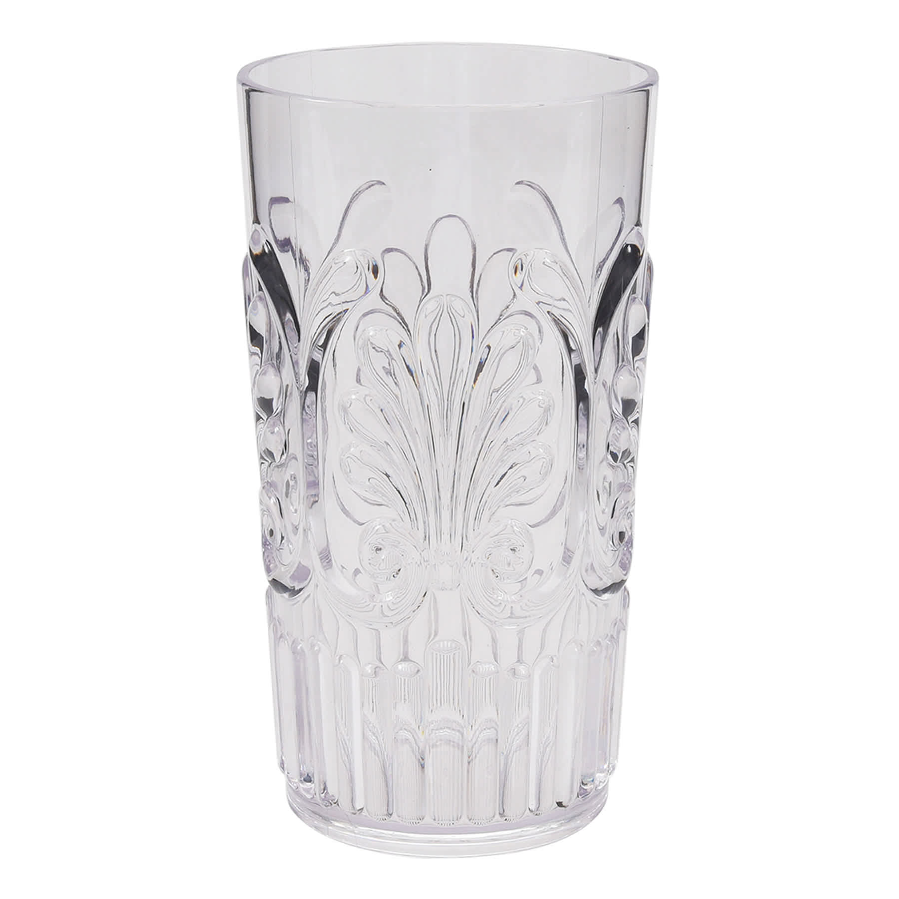 Clear Embossed Acrylic Highball Glass, 22oz