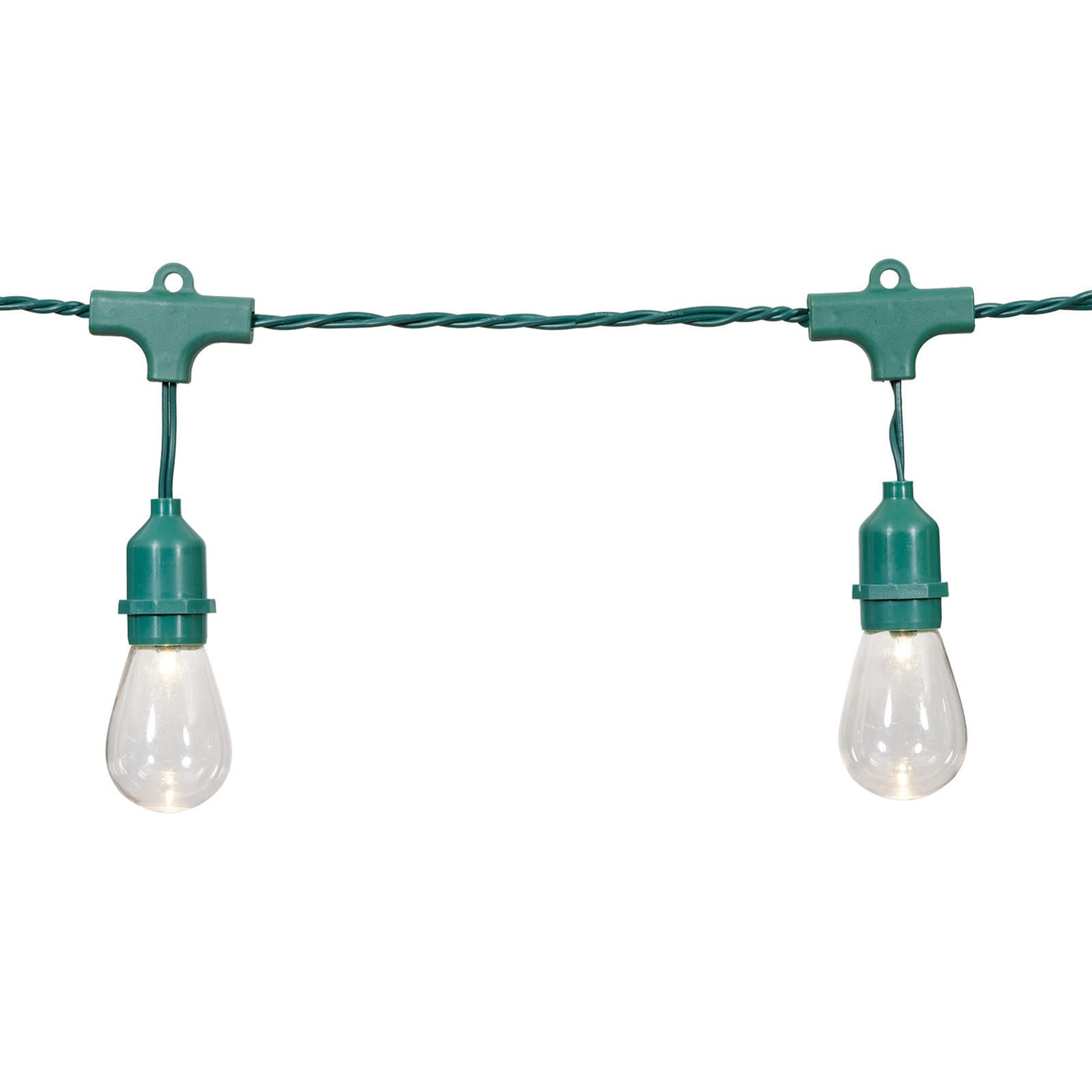 15-Count LED Edison String Lights with Green Commercial Wire