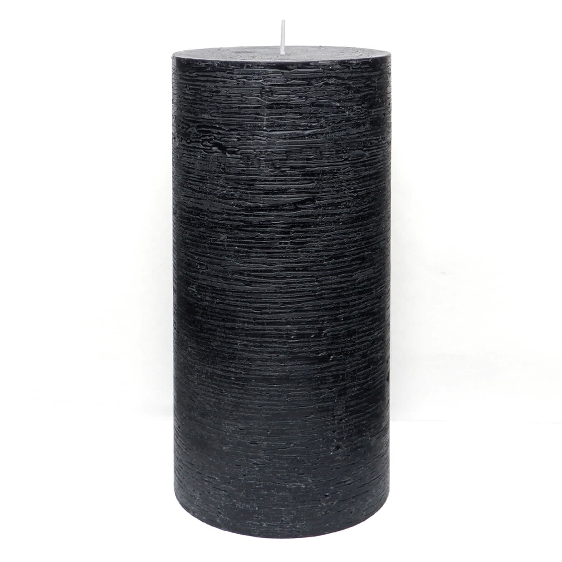 Honeybloom Black Unscented Pillar Candle, 4x8