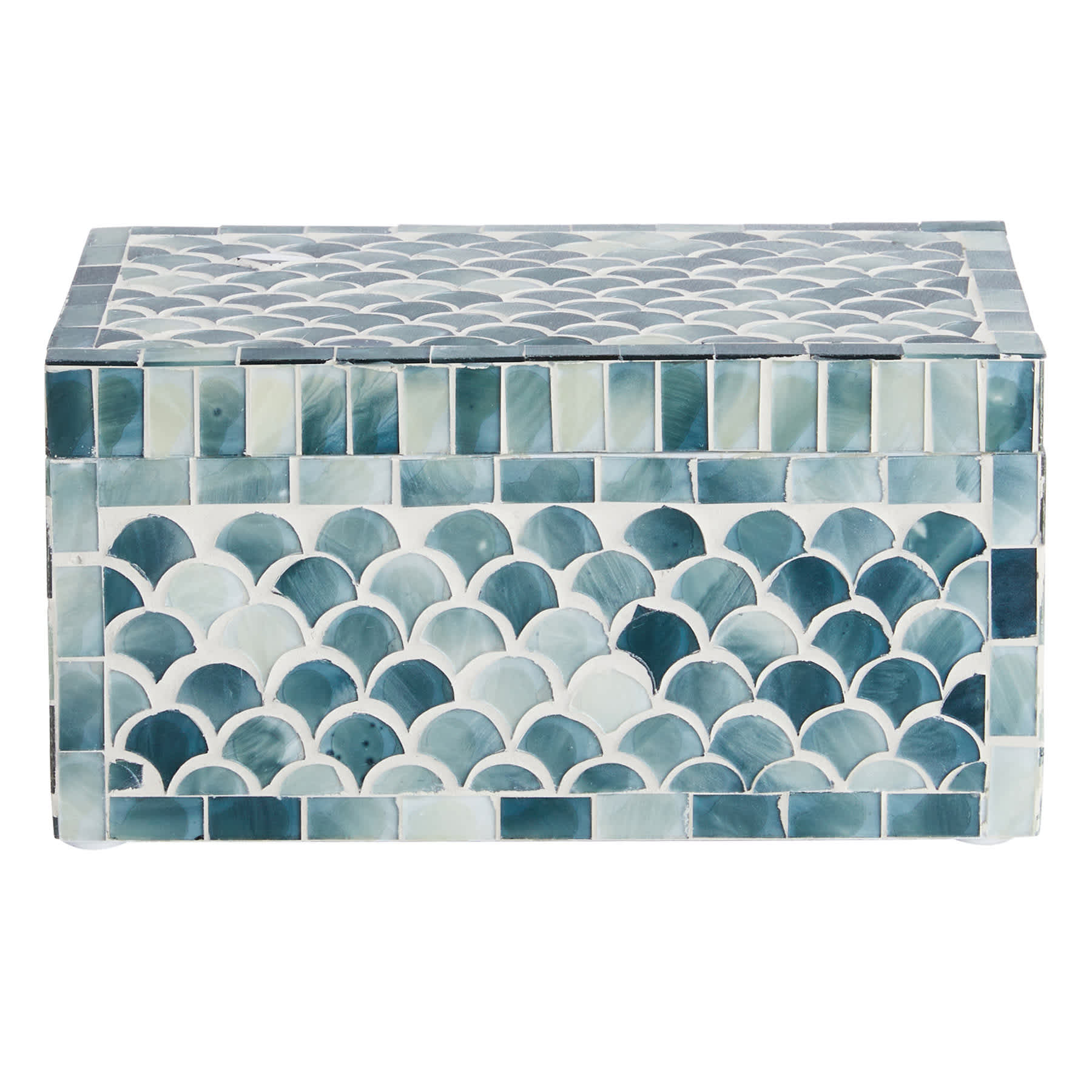 Grey Mosaic Decorative Box, 8x4