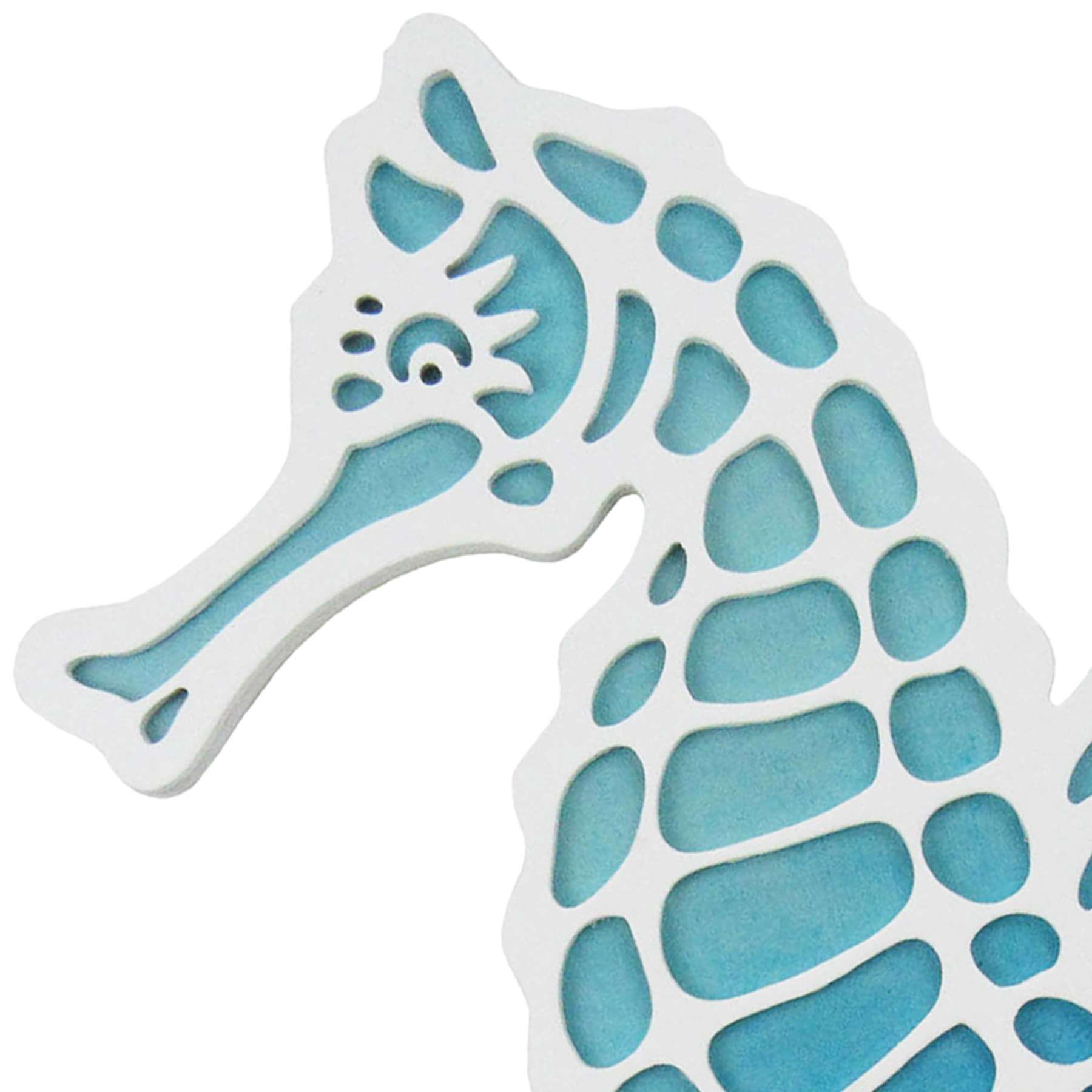Wooden Seahorse Outdoor Wall Decor, 18"