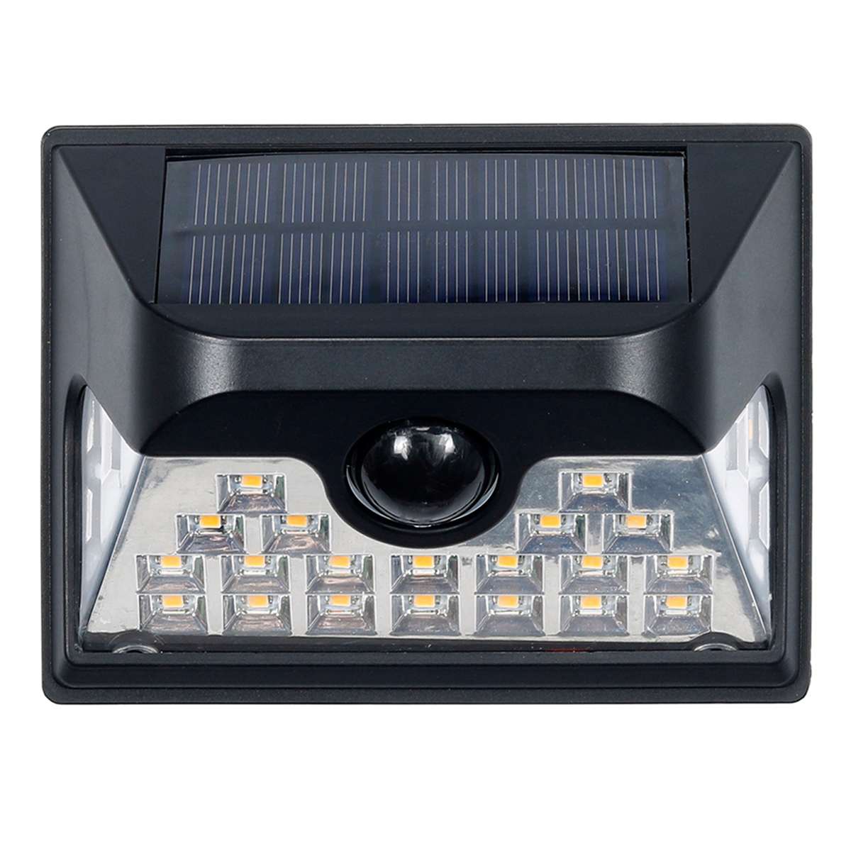 600-Lumen Solar Black Fence Light With Motion Sensor