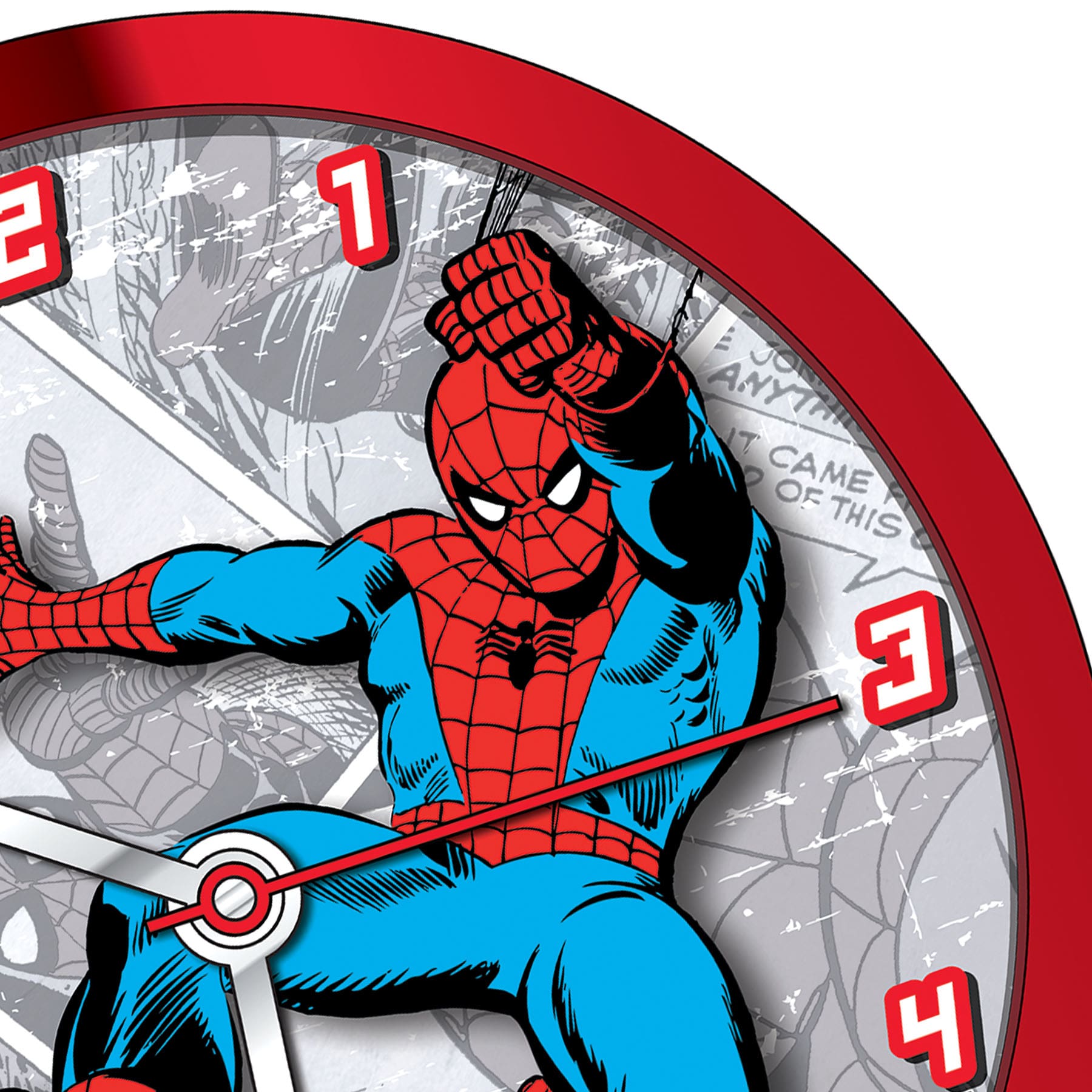 Spiderman Red Round Wall Clock, 10"
