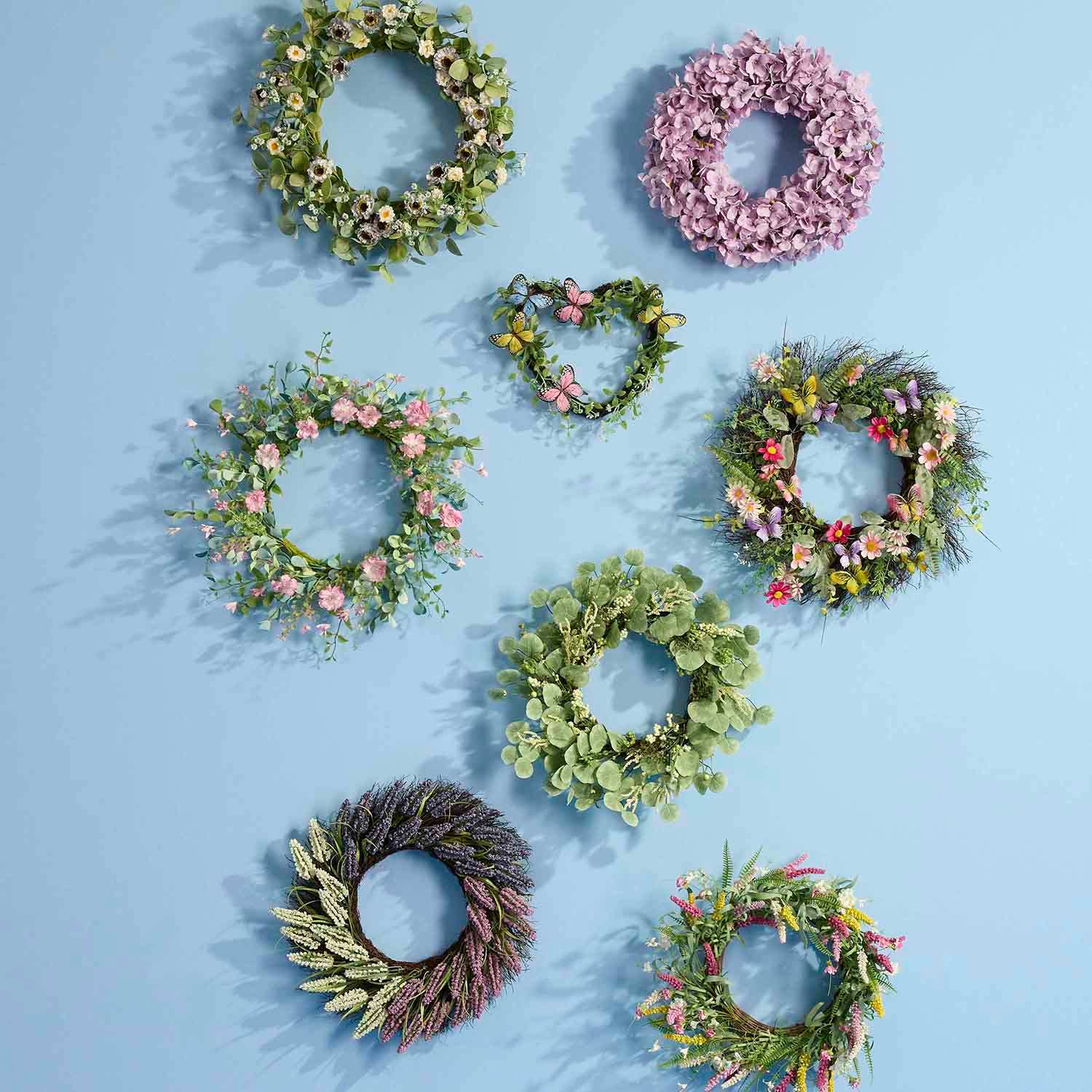 Pink Heather & Berry Floral Wreath, 24"