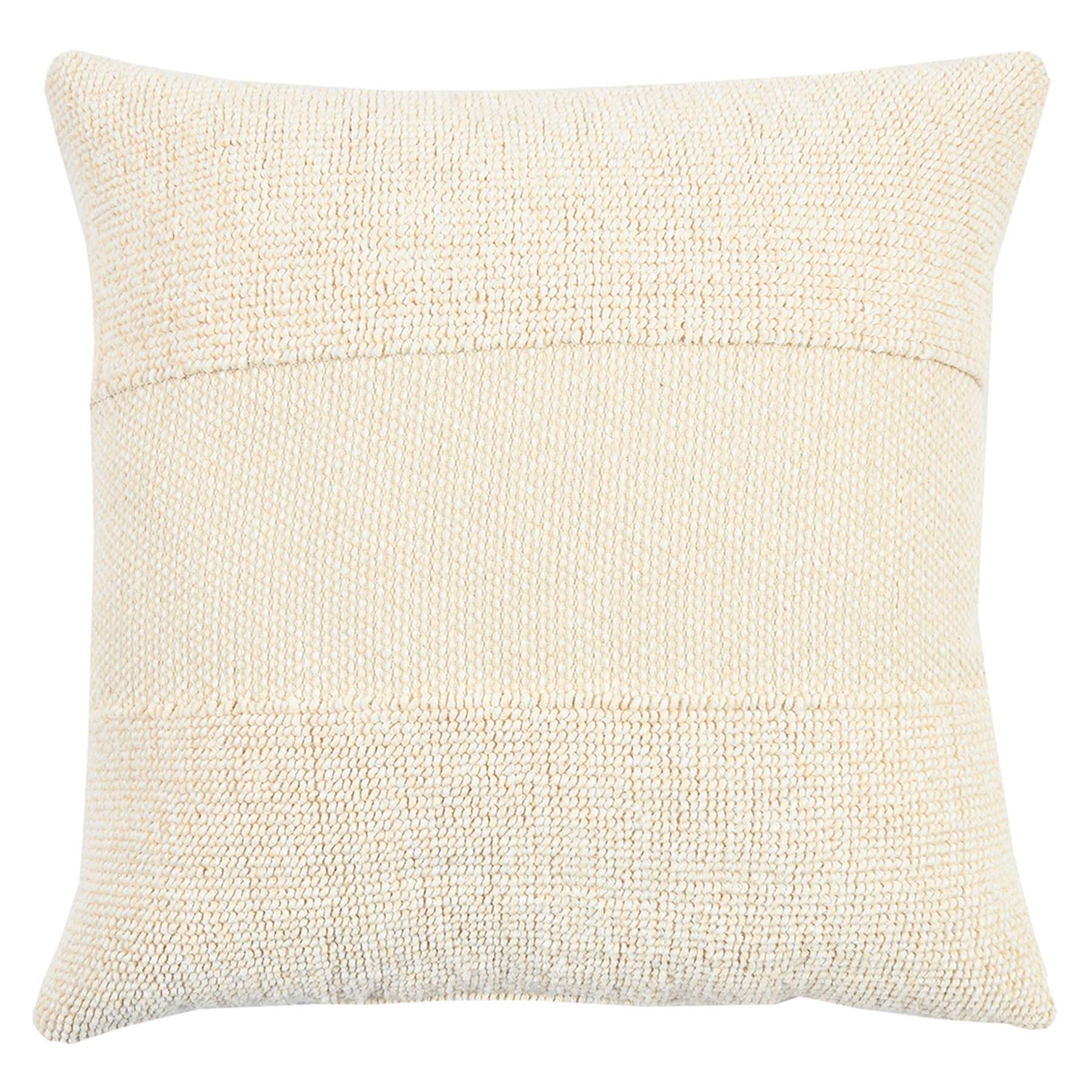 Crosby St. Beige Two-Toned Woven Throw Pillow, 18"
