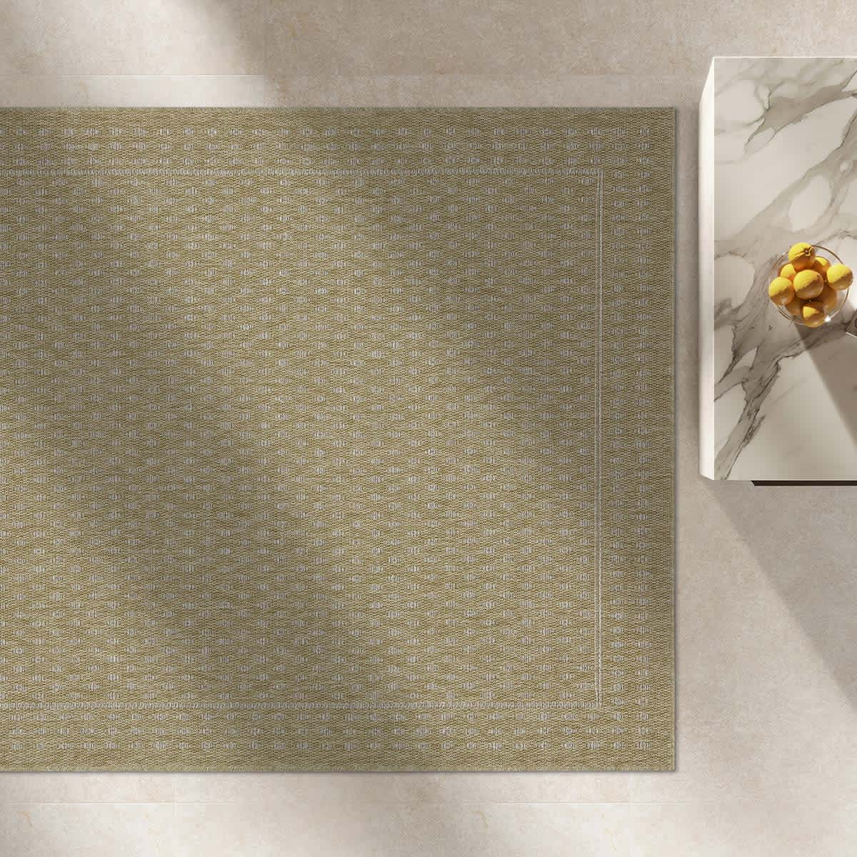 (E525) Honeybloom Fairhaven Faux Jute Outdoor Area Rug, 5x8