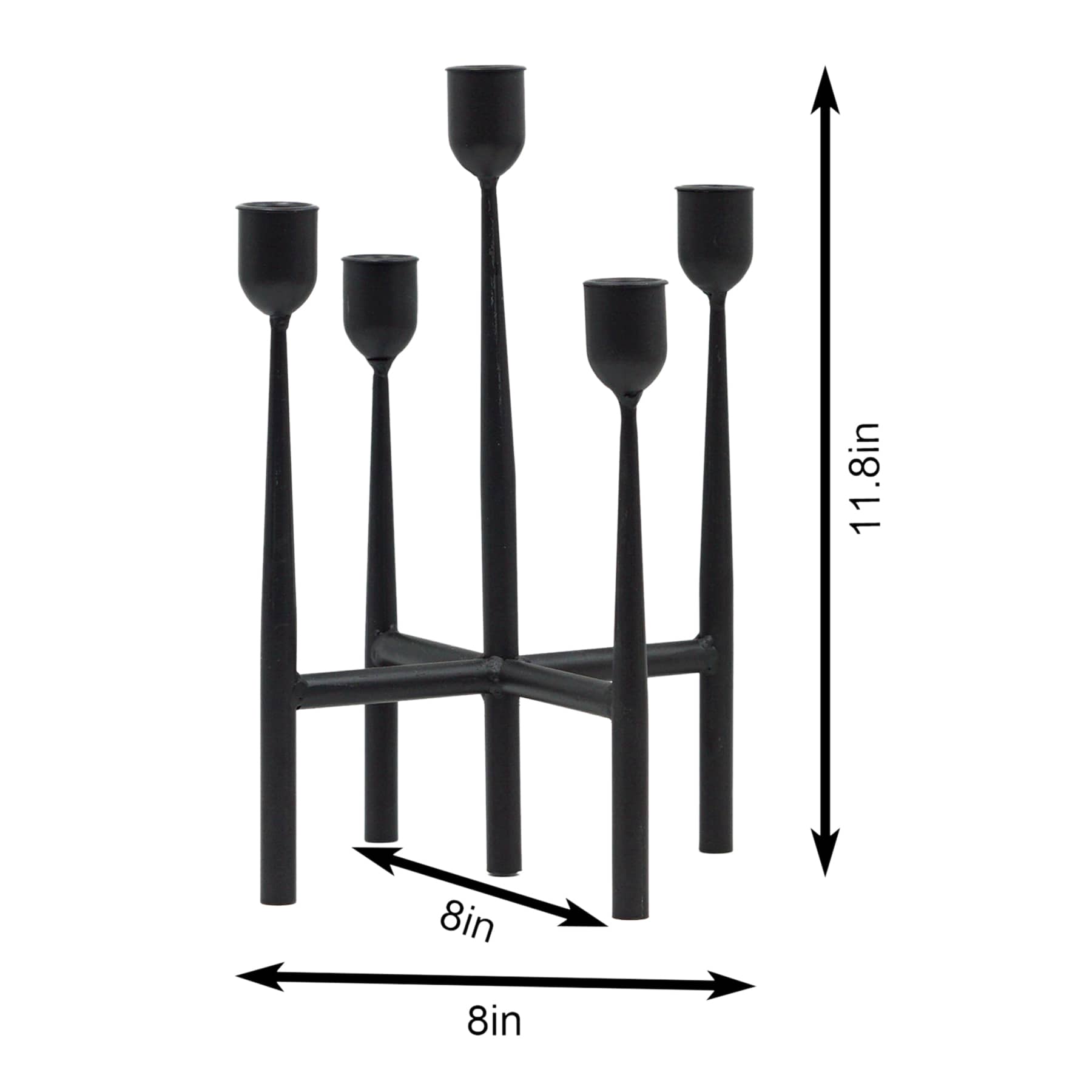 Black Multi Taper Candle Holder, 8x12
