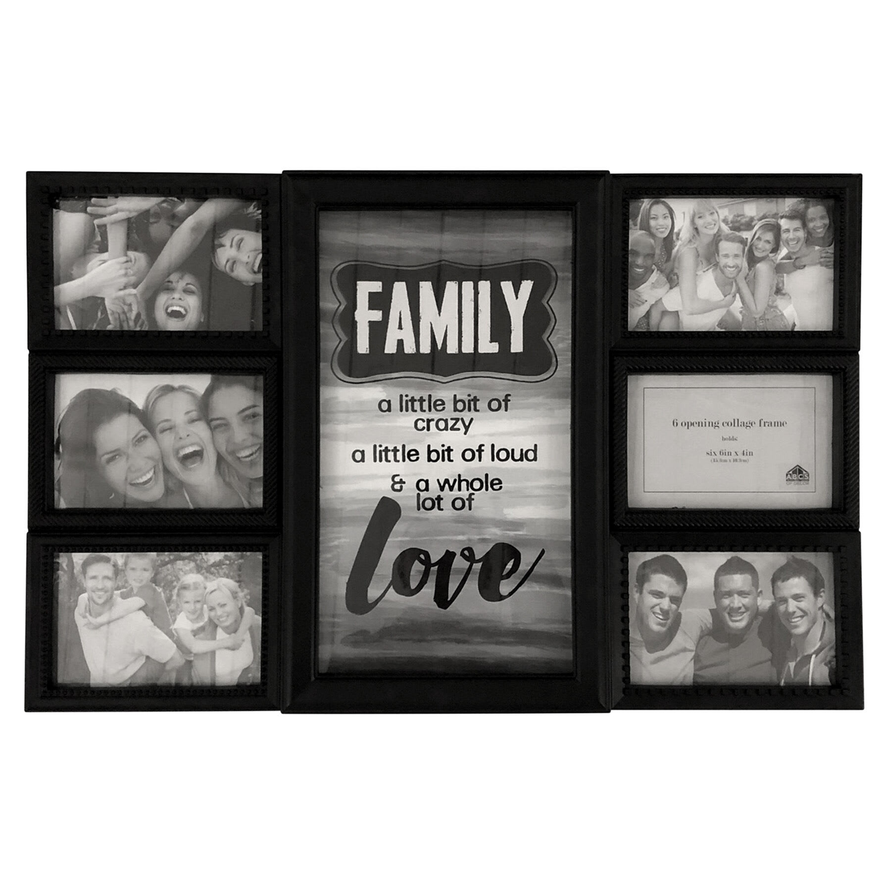 6-Opening Family & Love Collage Picture Frame, 22x14