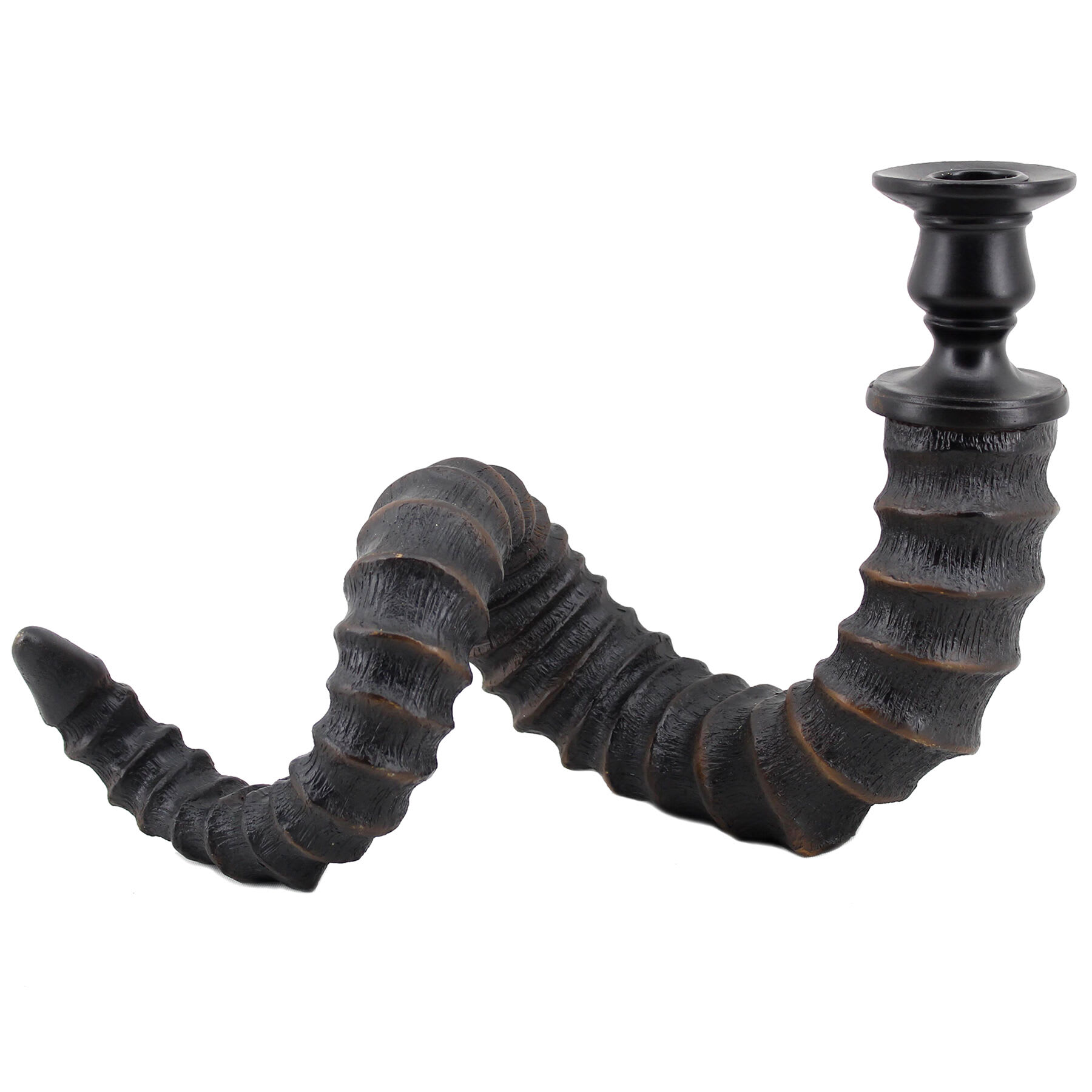 Antelope Horn Taper Candle Holder, 7.8"