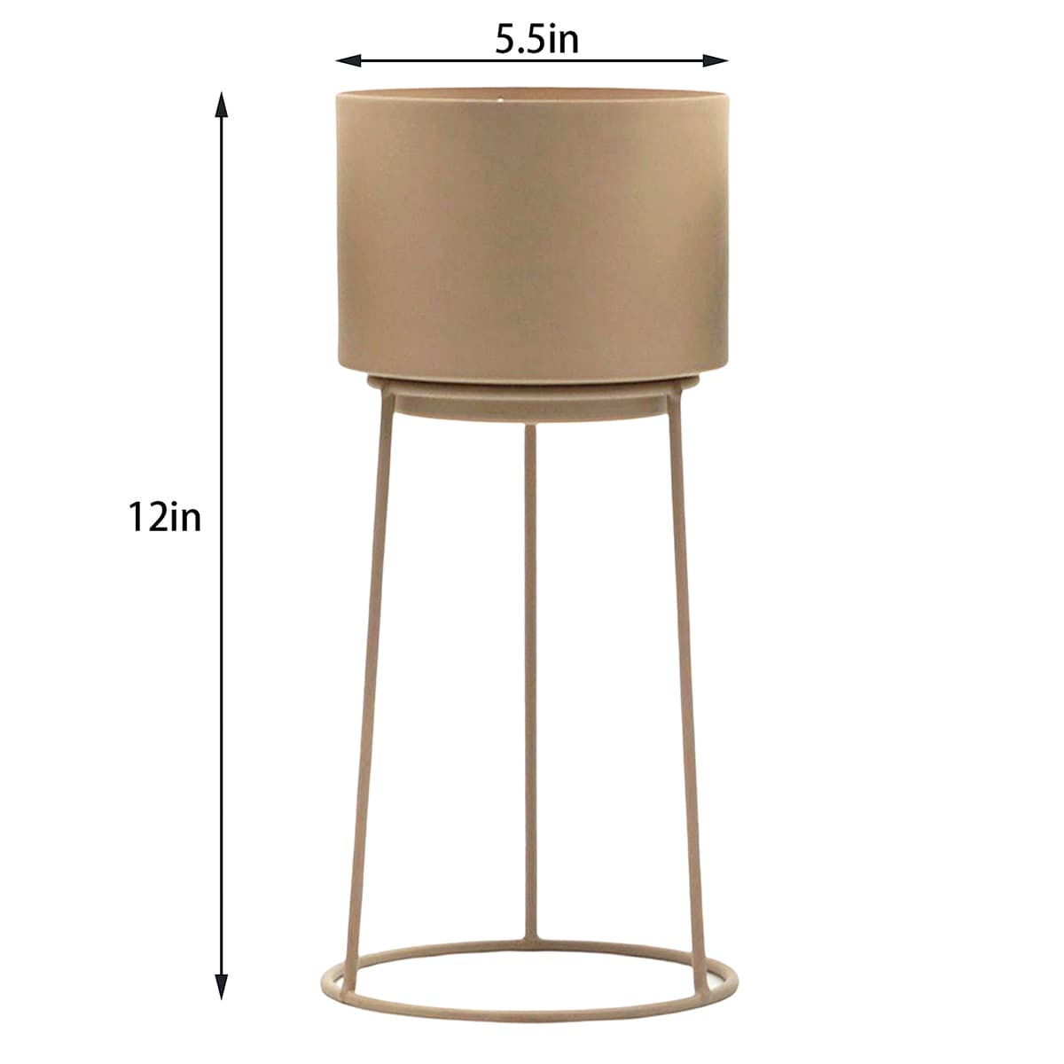 Taupe Planter Stand, Small