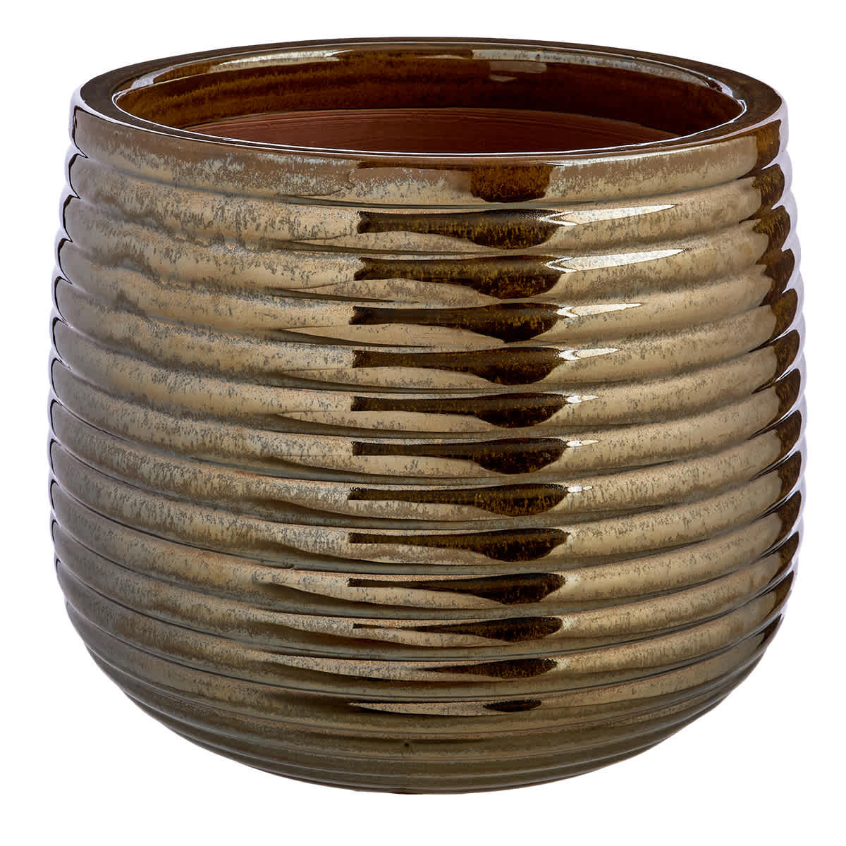 Shine Brown Outdoor Planter, Medium